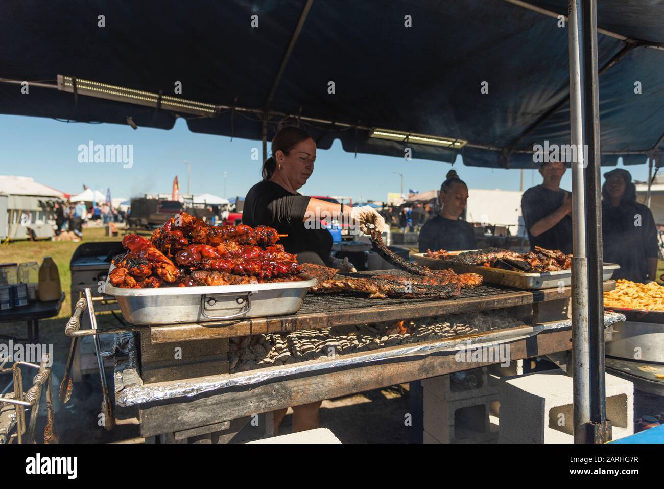 BBQ Smoker Pigfest Lakeland, Florida USA Stock Photo Alamy