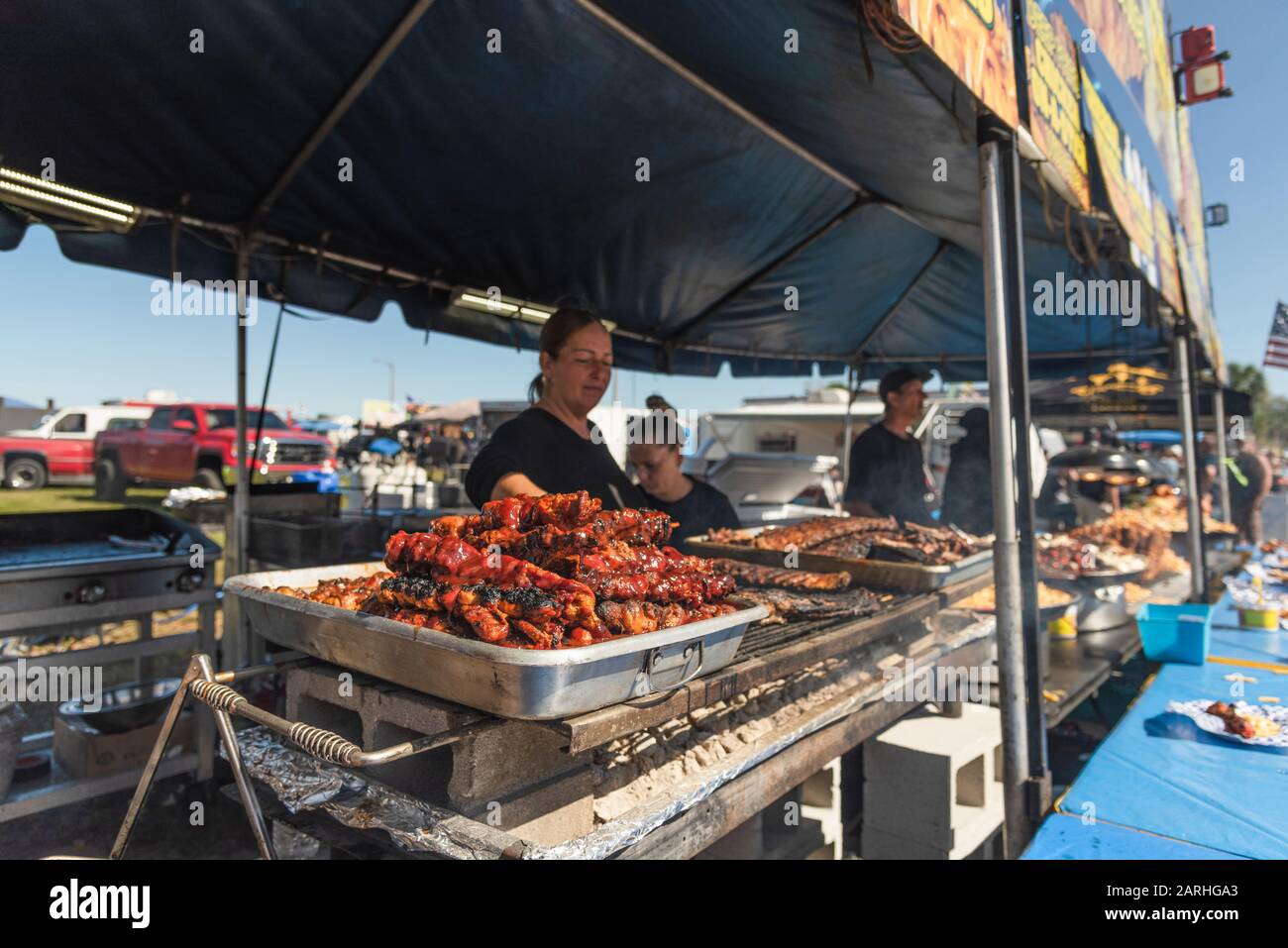 BBQ Smoker Pigfest Lakeland, Florida USA Stock Photo Alamy