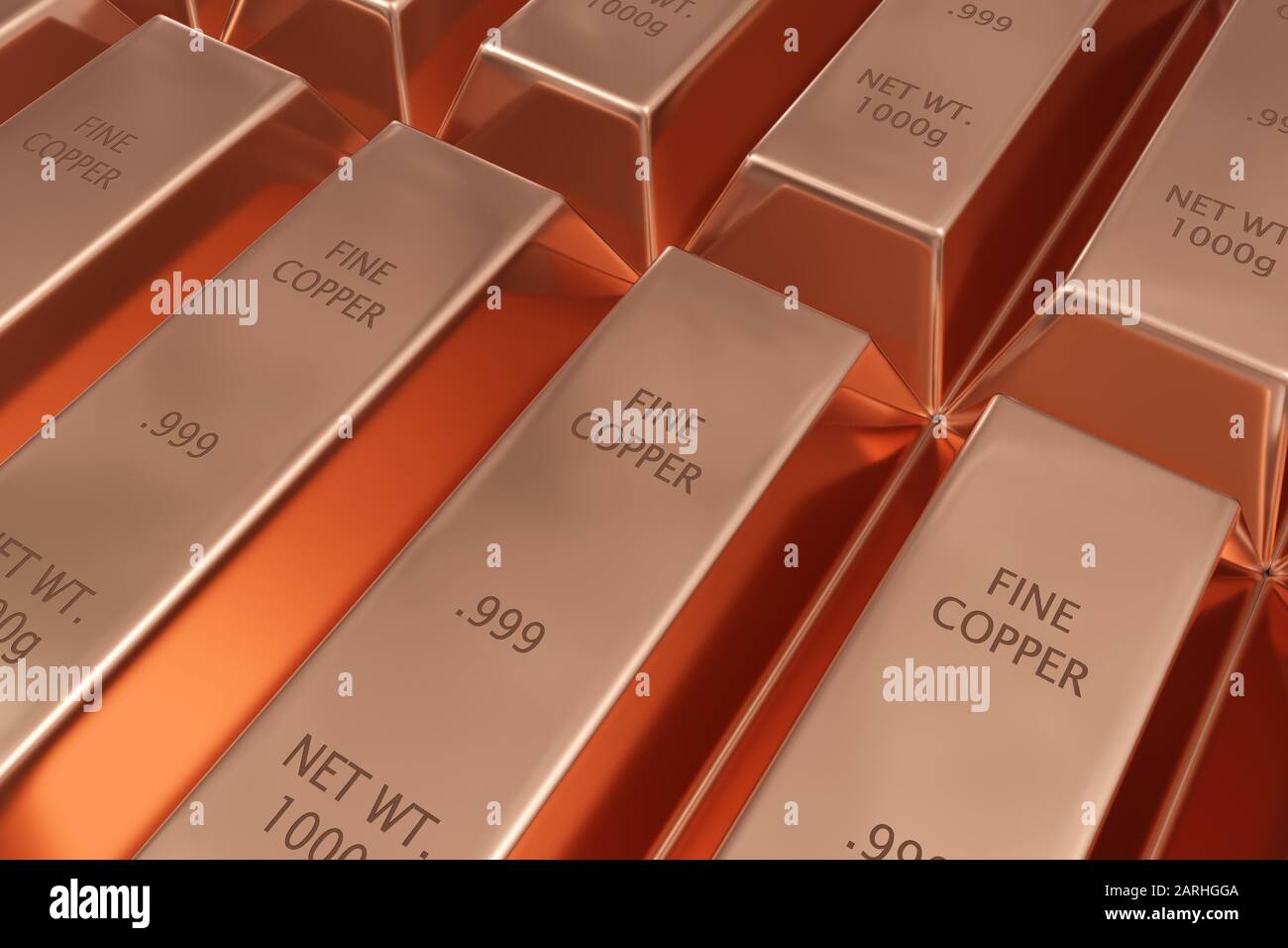 Copper Ingot Isolated On White. Computer Generated 3D Photo Rendering.  Stock Photo, Picture and Royalty Free Image. Image 12163019.