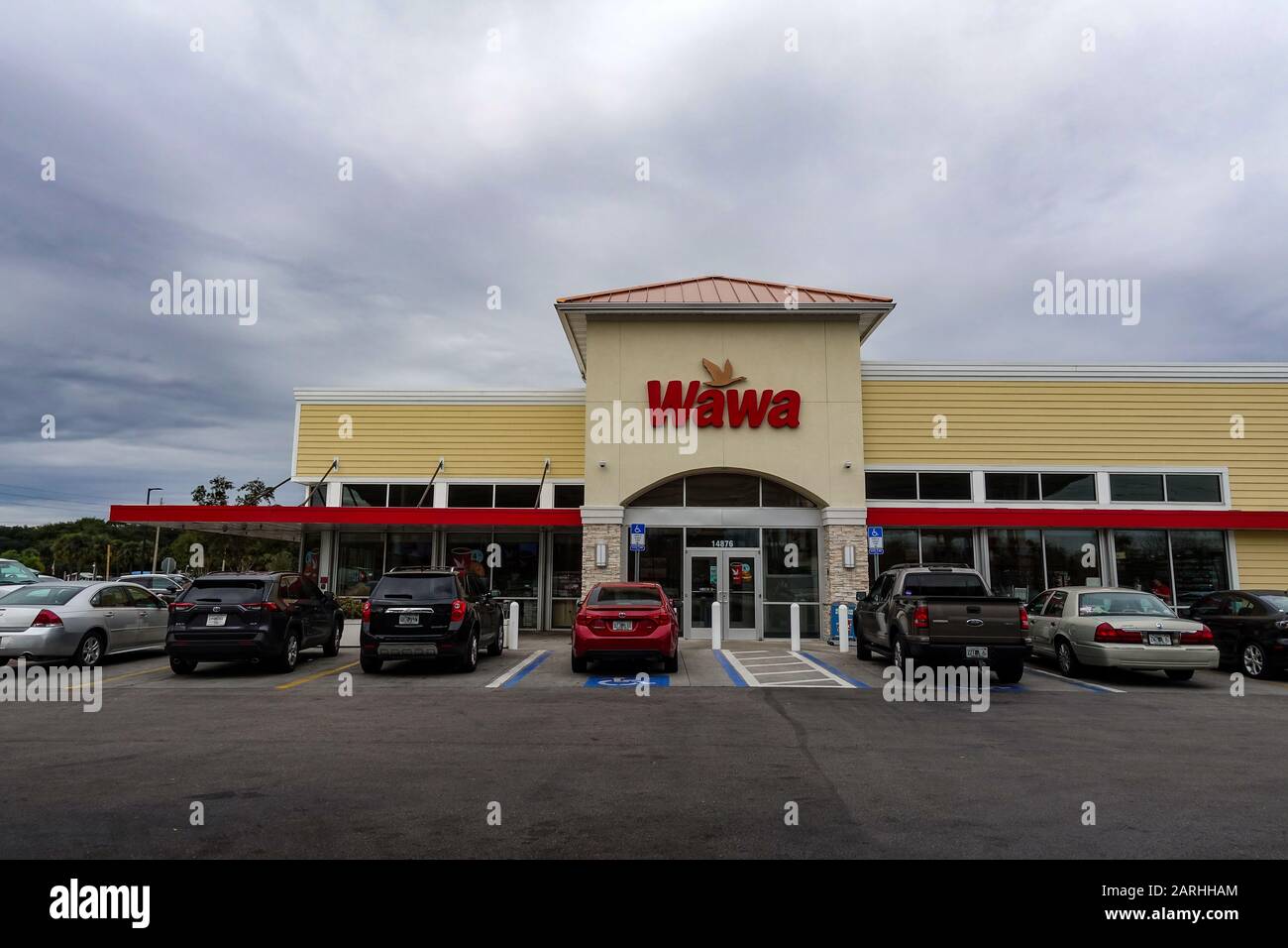 Orlando,FL/USA1/27/20 The Wawa gas station, fast food restaurant, and