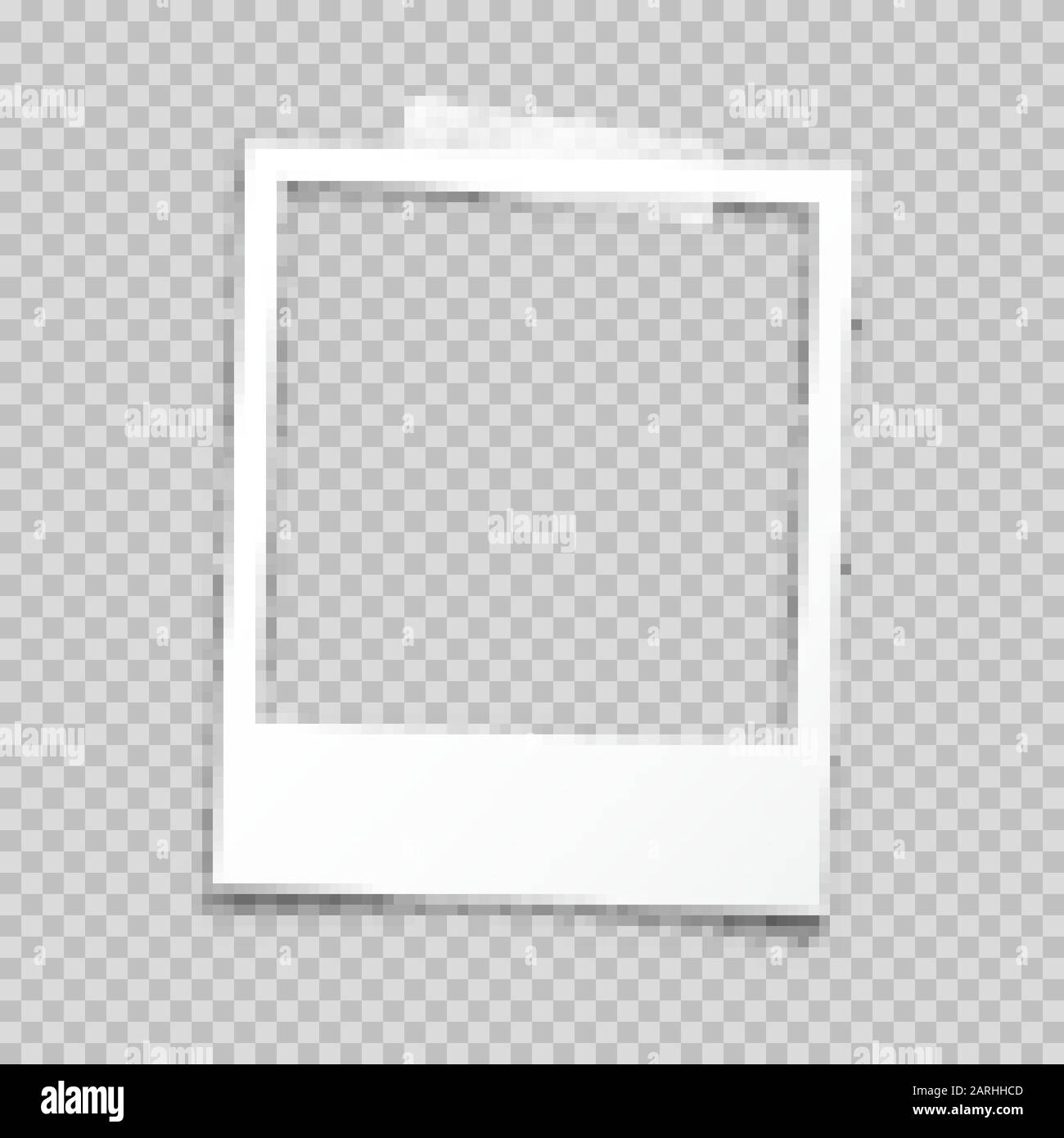 Photo frame with shadow adhesive tape Royalty Free Vector