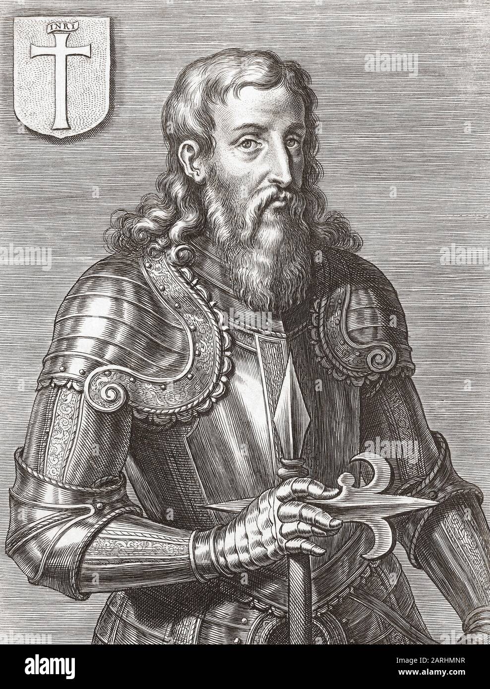 Infante D. Henrique of Portugal, Duke of Viseu, aka Prince Henry the Navigator, 1394 - 1460. Son of King João of Portugal. Chiefly responsible for Portugal's age of exploration. Stock Photo