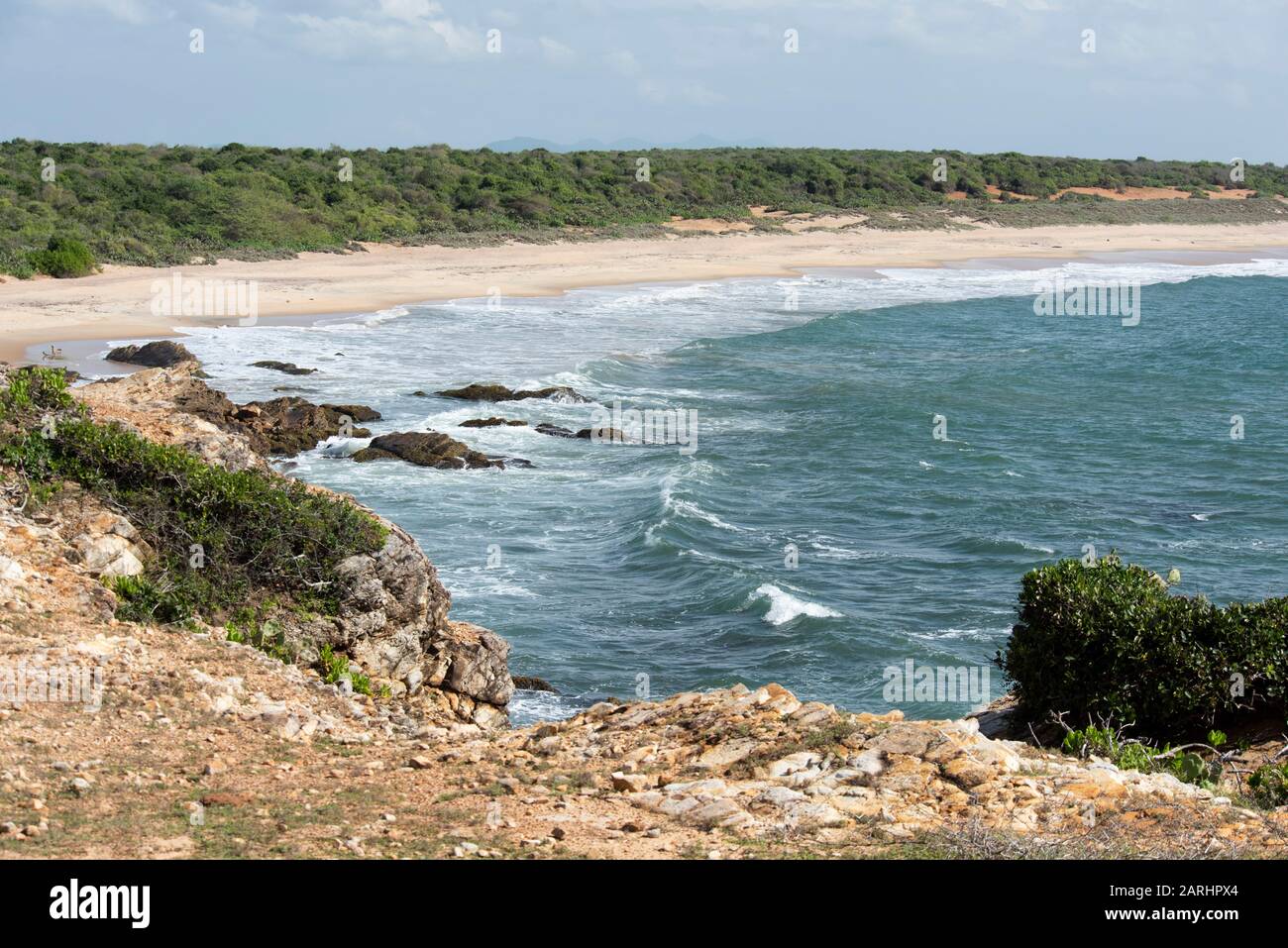 Coastland beach, Yala National Park, Sri Lanka Stock Photo
