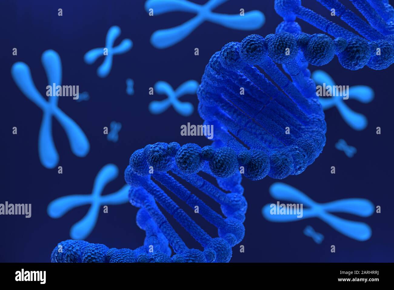 3d rendering of DNA (deoxyribonucleic acid) structure, 3d illustration