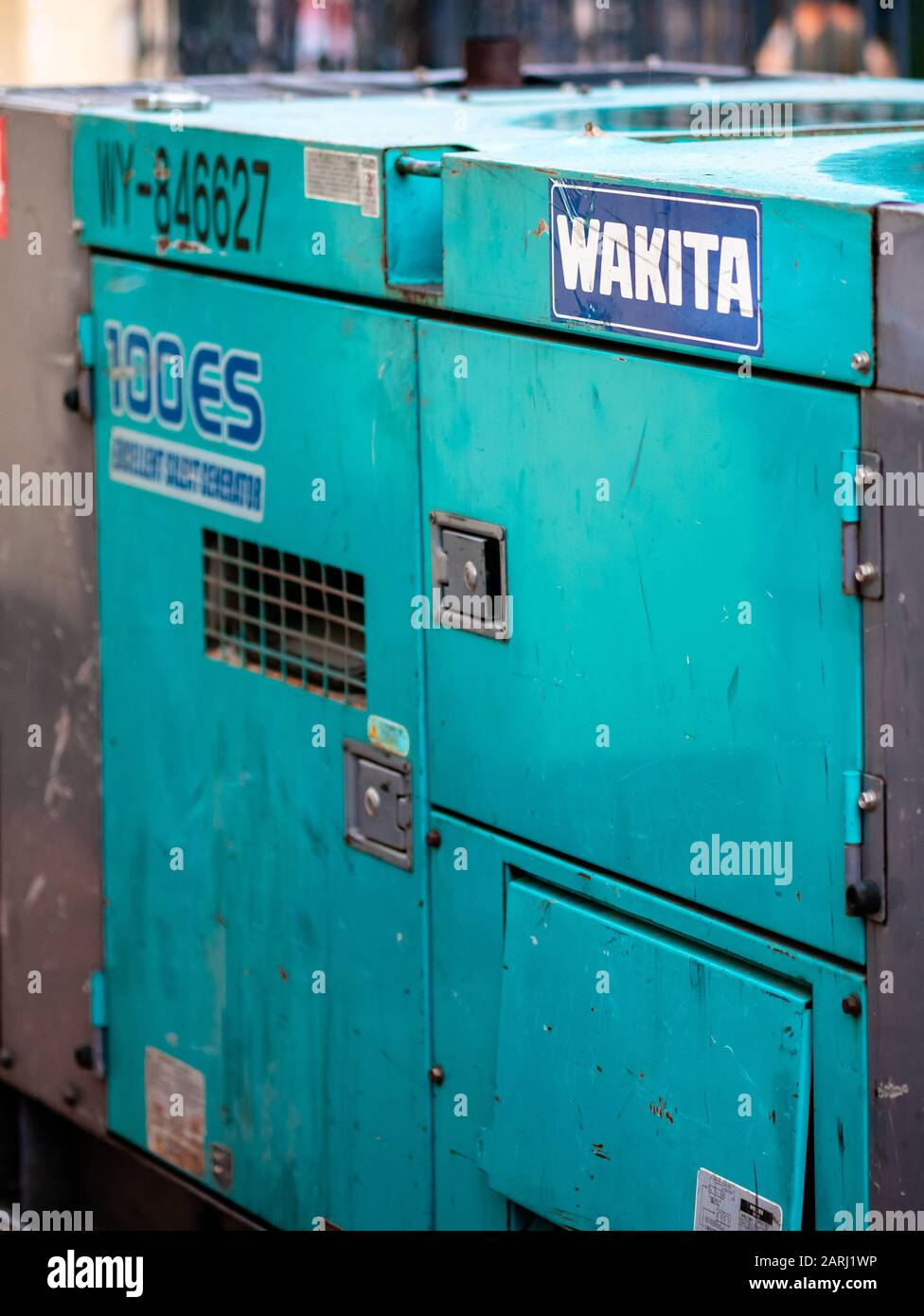 Moscow, Russia January 17, 2020 Sign with the inscription Wakita