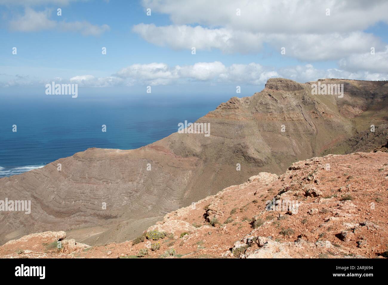 Famara mountains, Lanzarote, Canary Islands Stock Photo