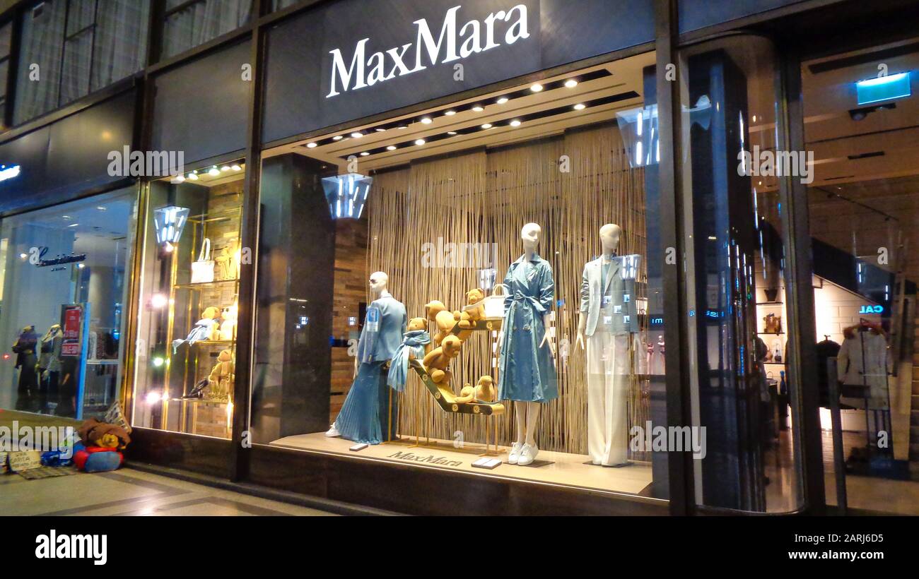 Luxury branded leather bags and shoes in famous shopping windows and stores  in Milano, Italy Stock Photo - Alamy