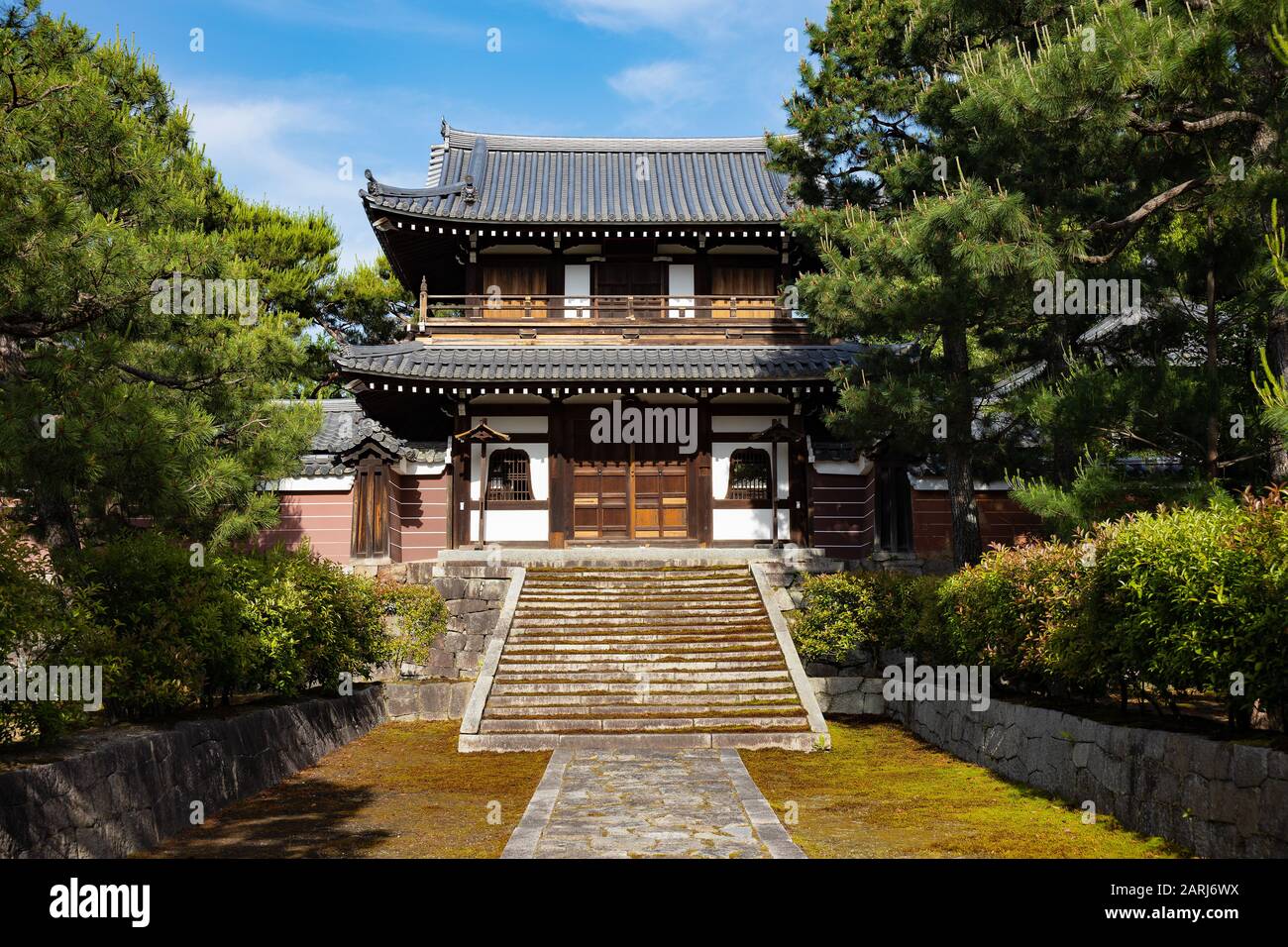 Buddhist temple against sky in city Stock Photo