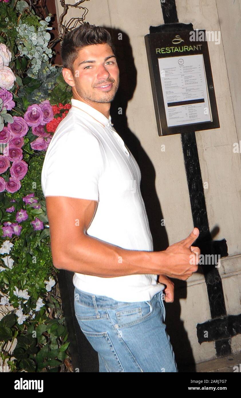 Anton Danyluk leaving the Love Island Party at Tropicana Beach club