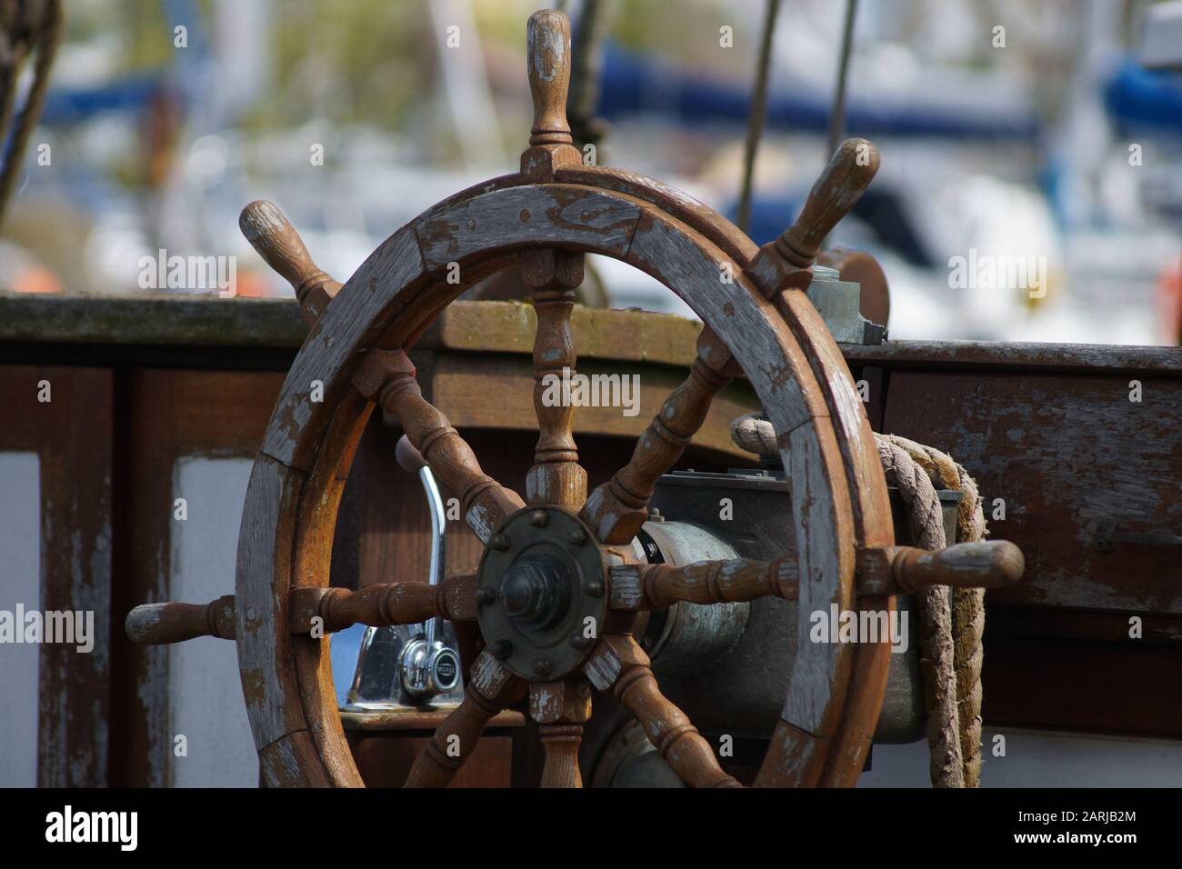 Pirate Ship Steering Wheel Pirate Stock Photos & Pirate Ship Steering