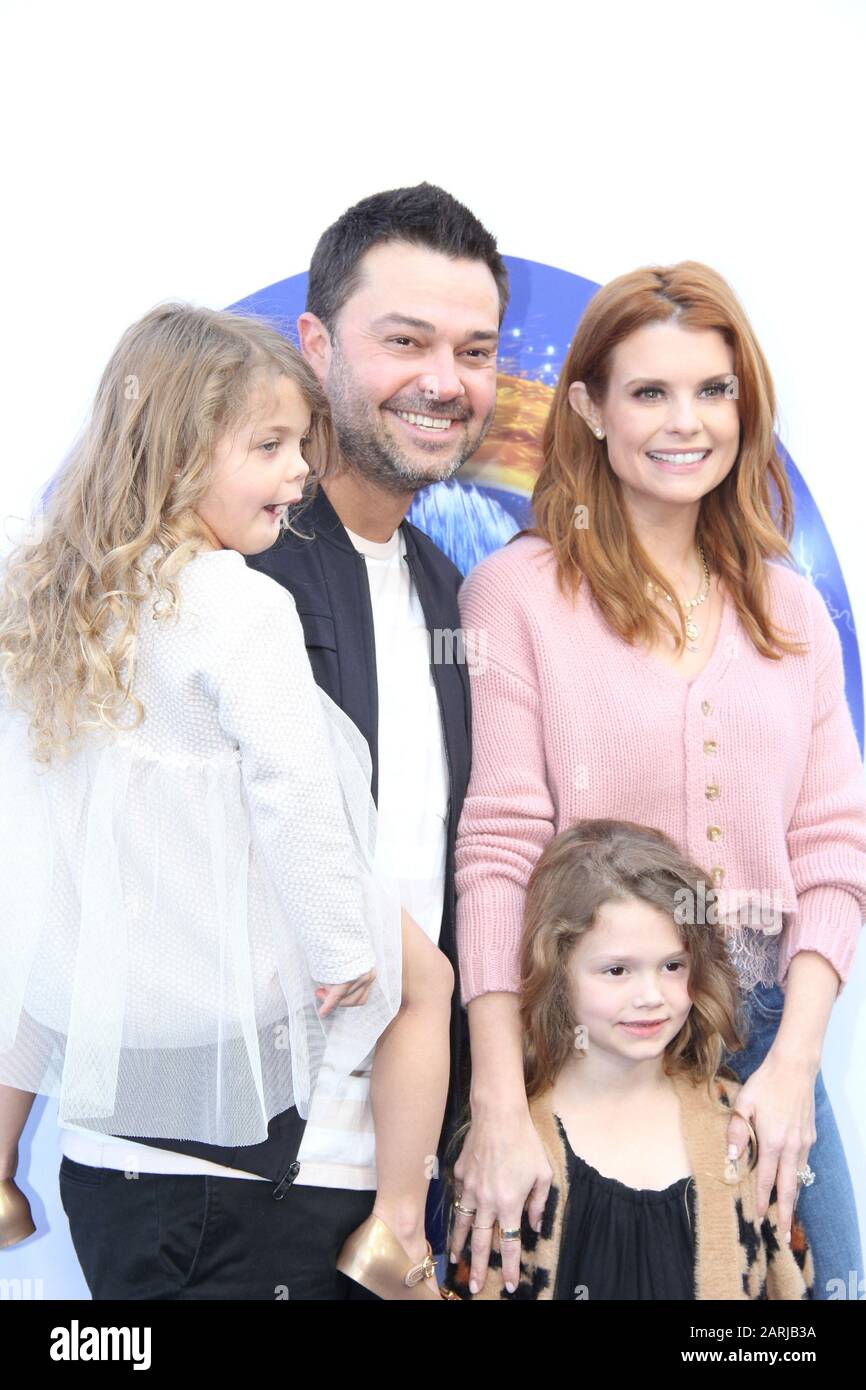 JoAnna Garcia, Nick Swisher and family at the Paramount Pictures 'Sonic The Hedgehog' Fan Event. Held at the Paramount Theater in Los Angeles, CA, January 25, 2020. Photo by: Richard Chavez / PictureLux Stock Photo