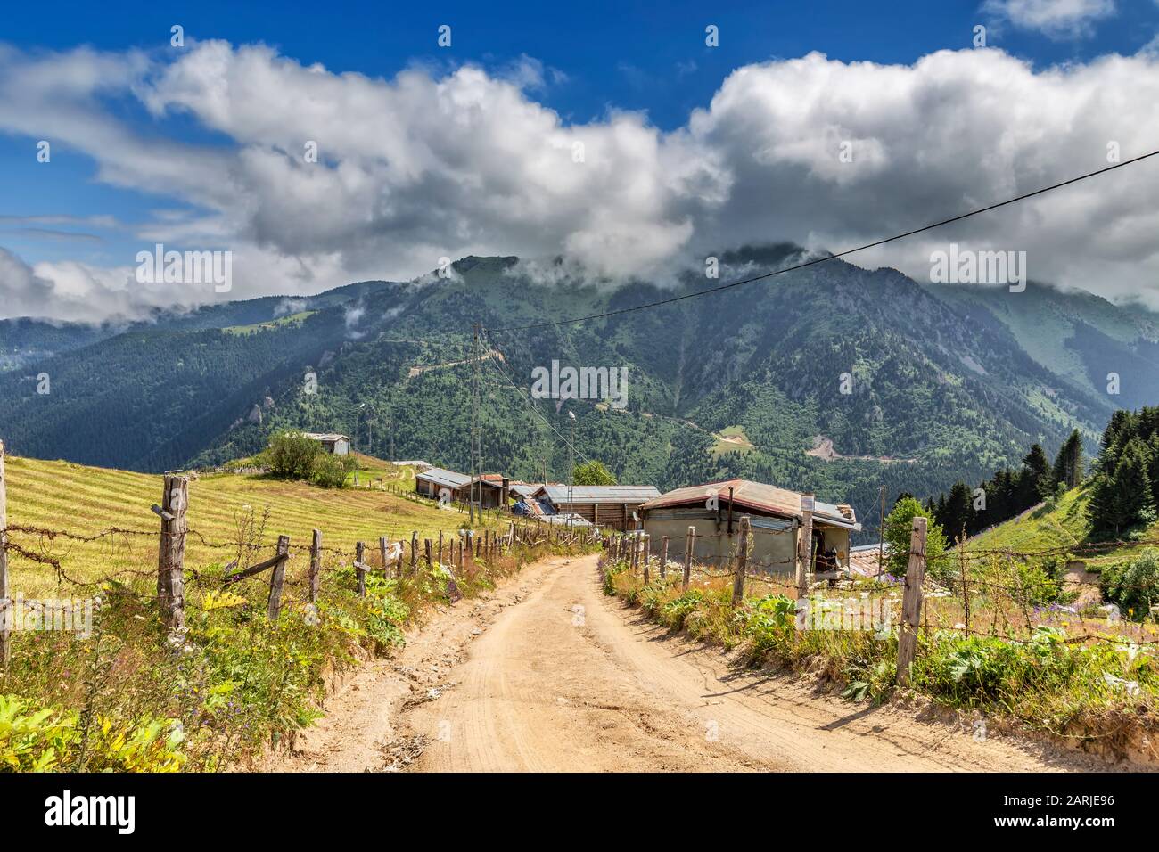 Petran is a mountain village located in Rize İkizdere district at an altitude of 1352 m. Stock Photo