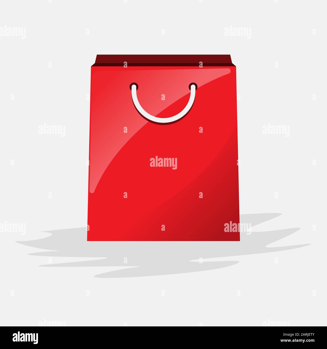 Shopping paper red bag with copyspace. Vector illustration Stock Vector ...