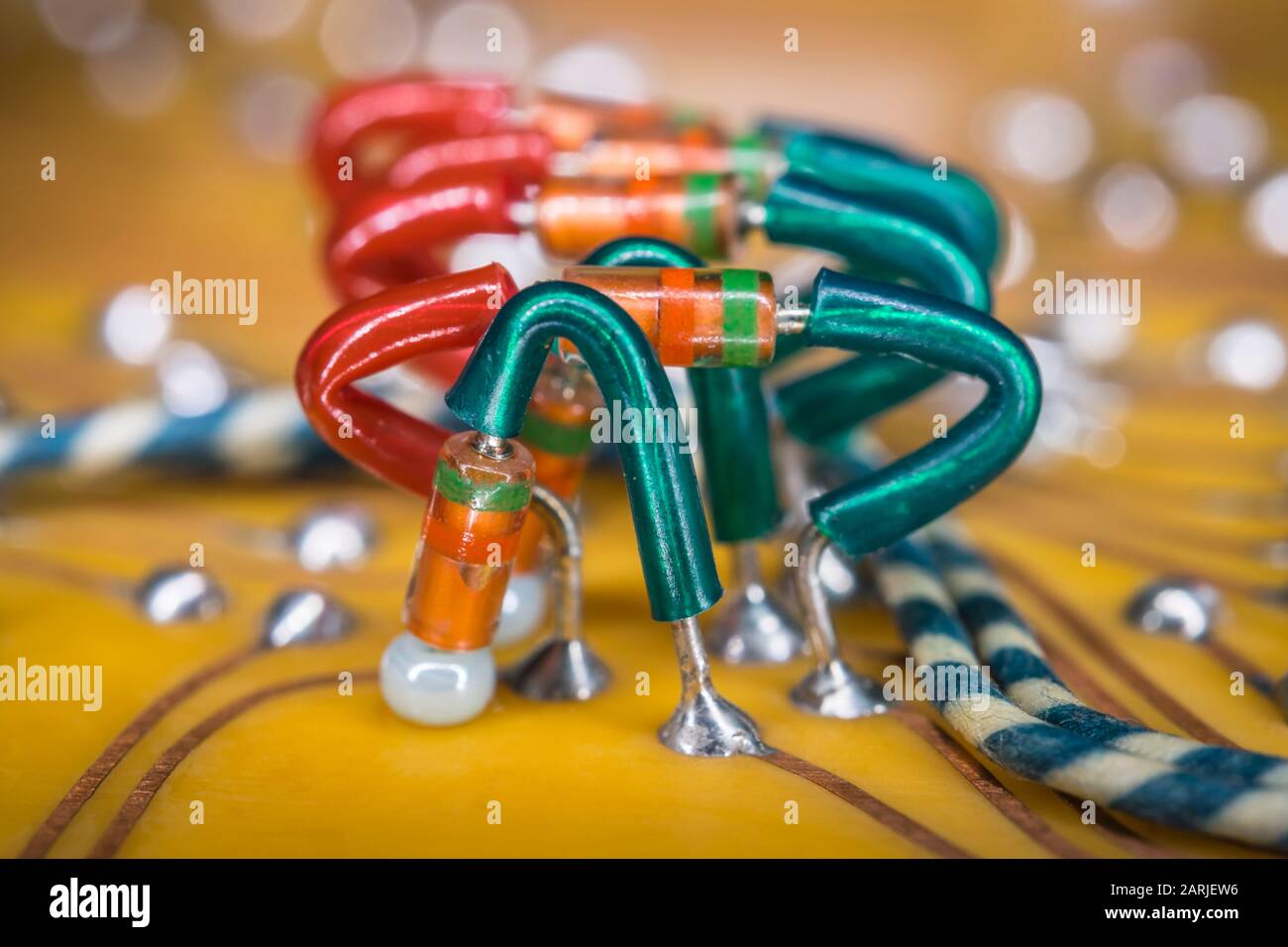 Detail of a historic printed circuit board Stock Photo Alamy