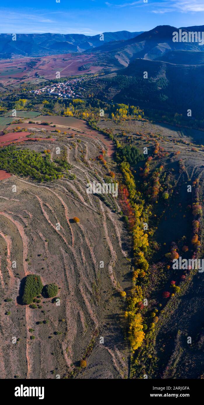 Autumn landscape in Matute, La Rioja, Spain, Europe Stock Photo - Alamy