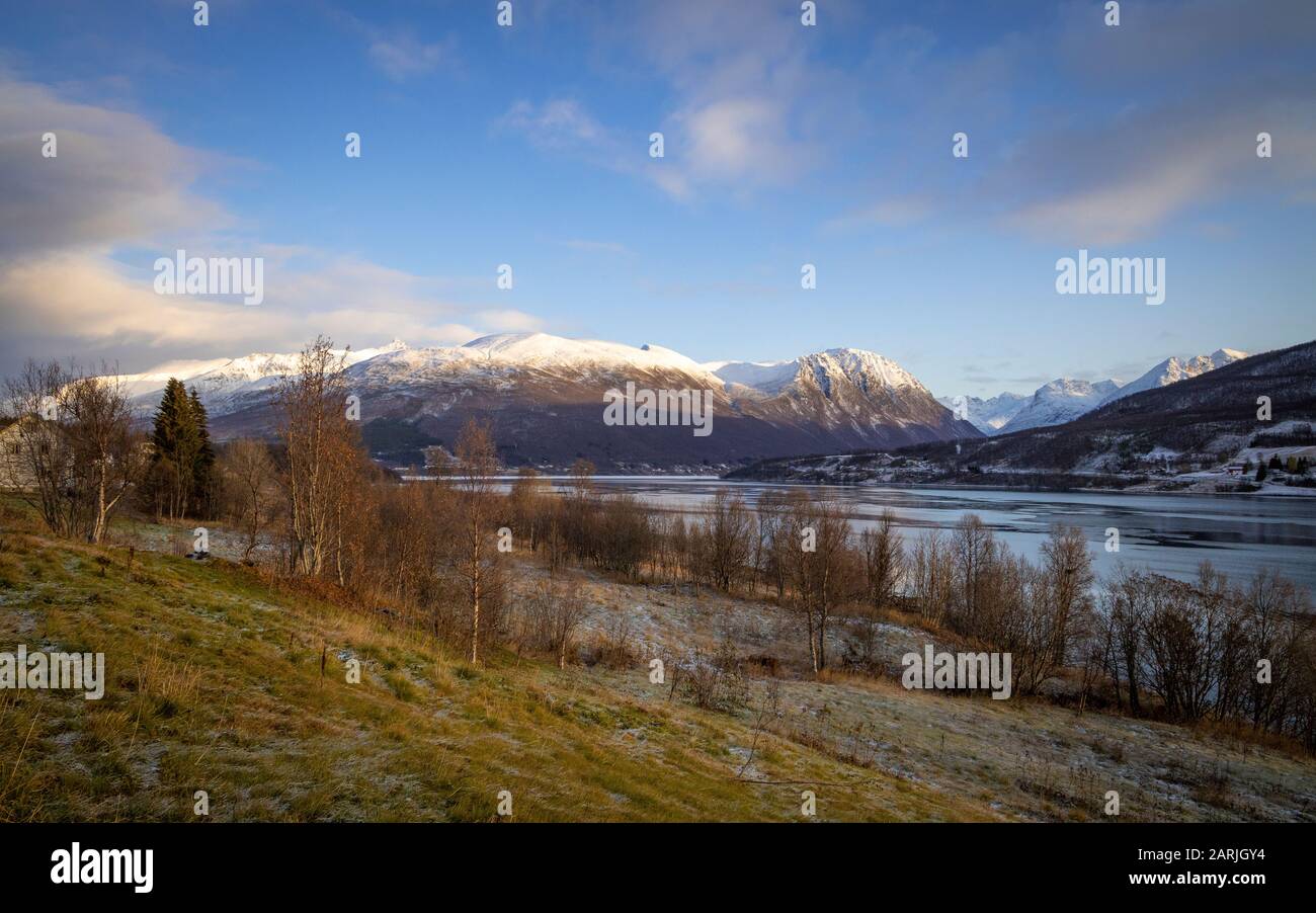 wonderful landscapes around Tromsø and the Lyngen alps, North Norway Stock Photo