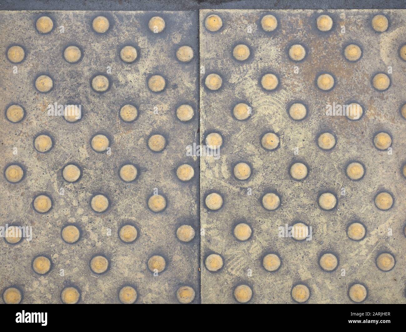 tactile paving with detectable warnings for blind people Stock Photo ...