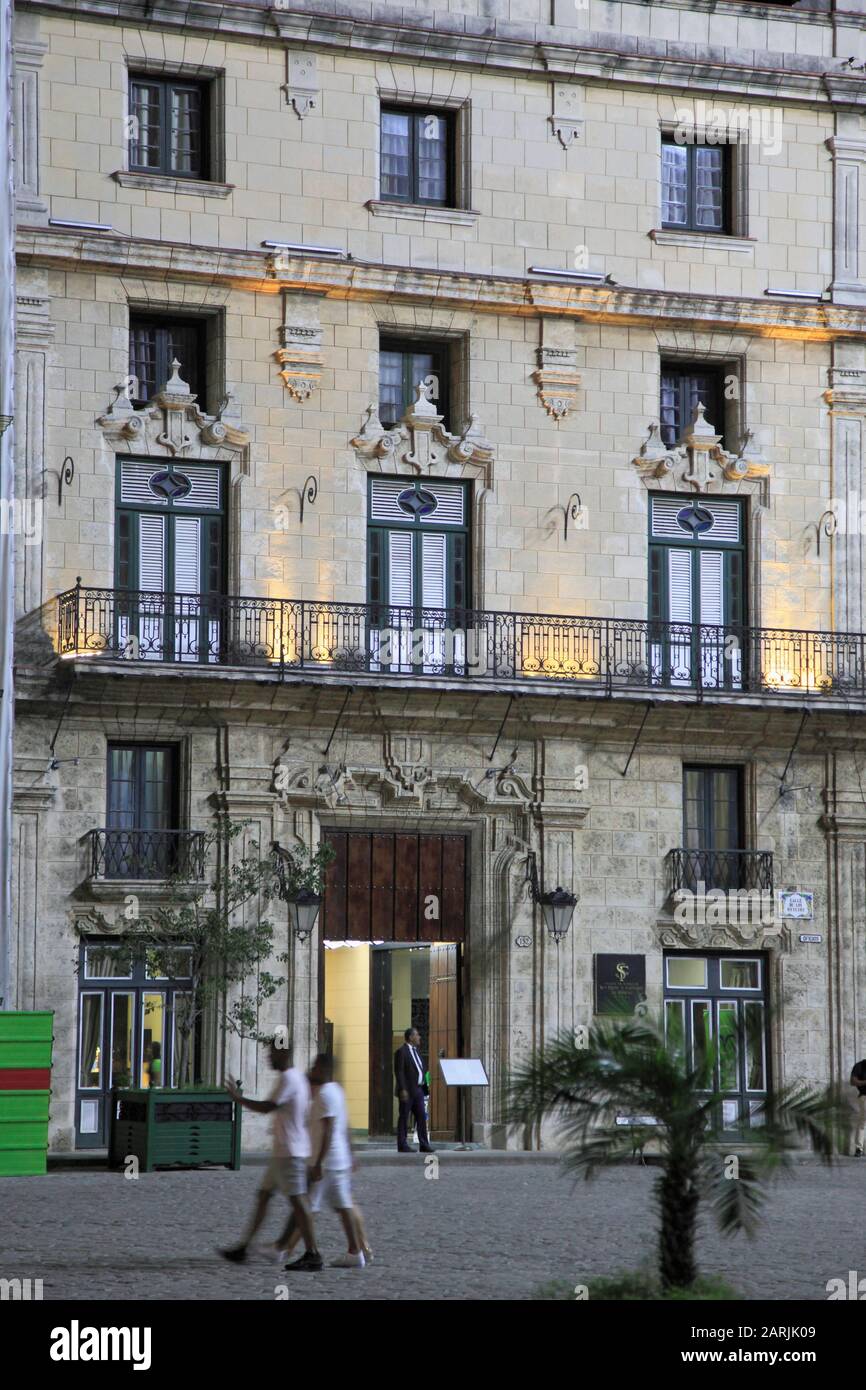 Cuba, Havana, Palacio del Marques de San Felipe y Santiago de Bejucal, historic architecture, Stock Photo
