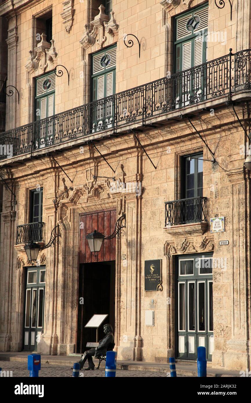 Cuba, Havana, Palacio del Marques de San Felipe y Santiago de Bejucal, historic architecture, Stock Photo