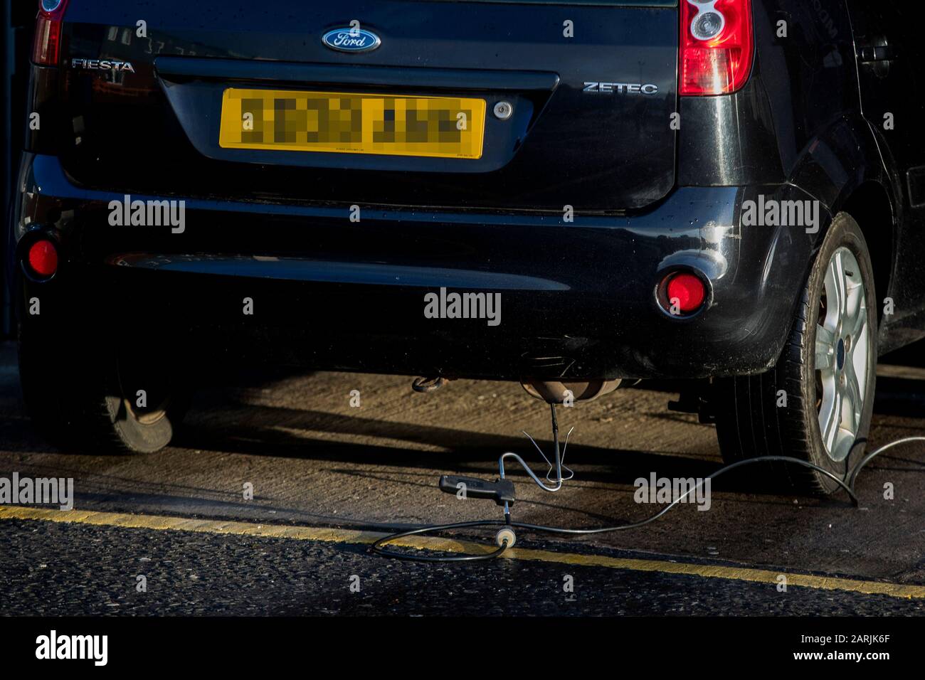 NUMBERPLATE PIXELATED BY PA PICTURE DESK An emissions test is carried