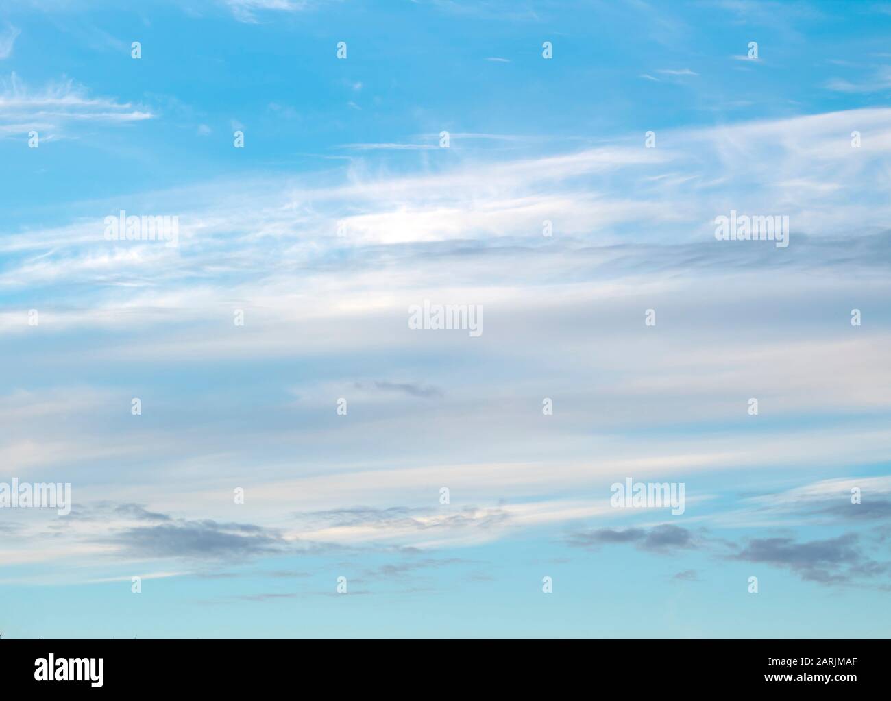 Bright blue sky cloudscape Stock Photo