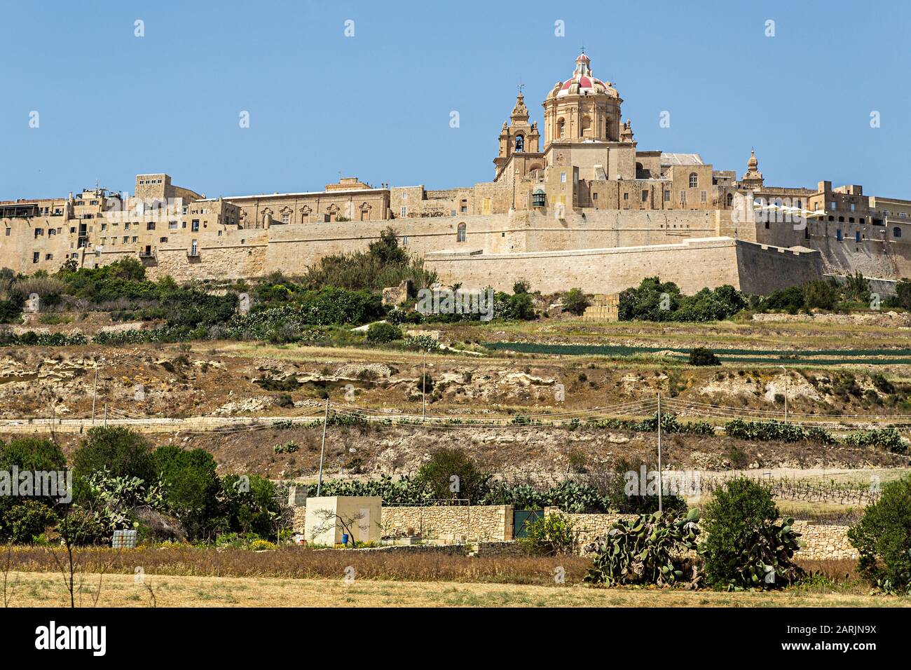 Mosta dome, Mdina, Silent City, Città Vecchia, Malta Stock Photo