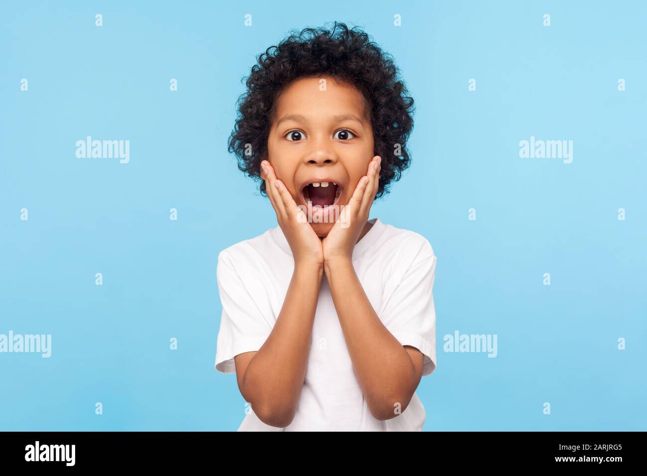 Oh my god, wow! Portrait of funny amazed preschool boy looking at camera with shocked astonished expression and keeping hands on face, screaming in su Stock Photo - Alamy Oh my god, wow! Portrait of funny amazed preschool boy looking at camera with shocked astonished expression and keeping hands on face, screaming in su Stock Photo - Alamy