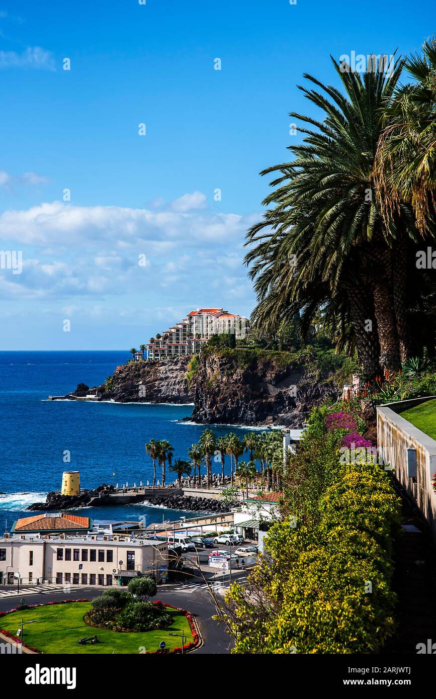 The Port where ferries and Cruise Liners Berth in Funchal Madeira
