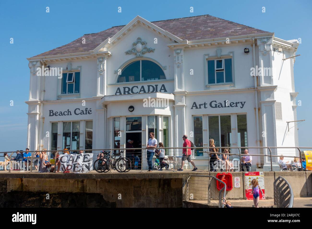 Arcadia beach cafe and art gallery, Portrush, Northern Ireland, seaside