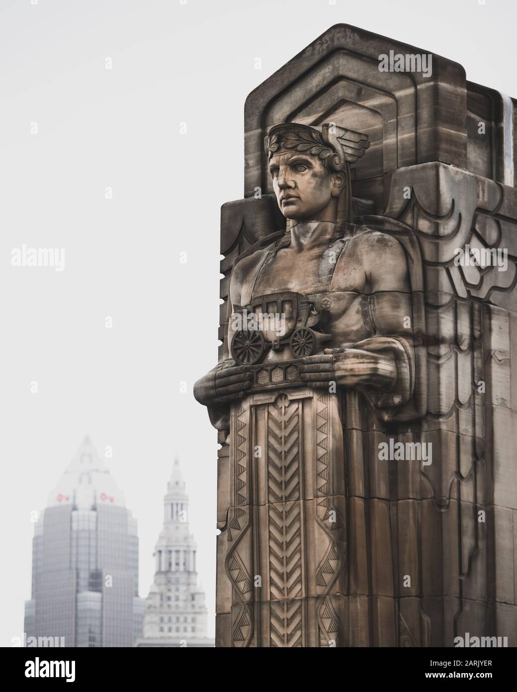 Guardian of Traffic Statue in Cleveland Ohio Stock Photo Alamy