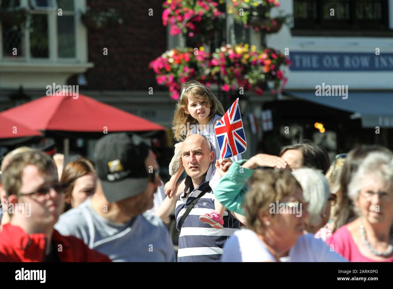 HRH Prince Charles, Prince of Wales and the Duchess of Cornwall visiting Salisbury after the first Russian Spy Poisoning Novichok incident. Stock Photo