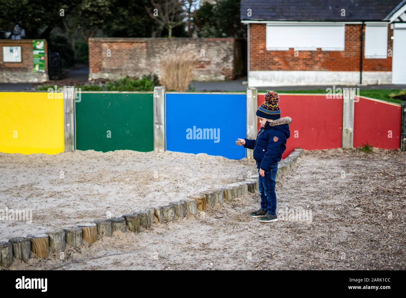 standing sand pit