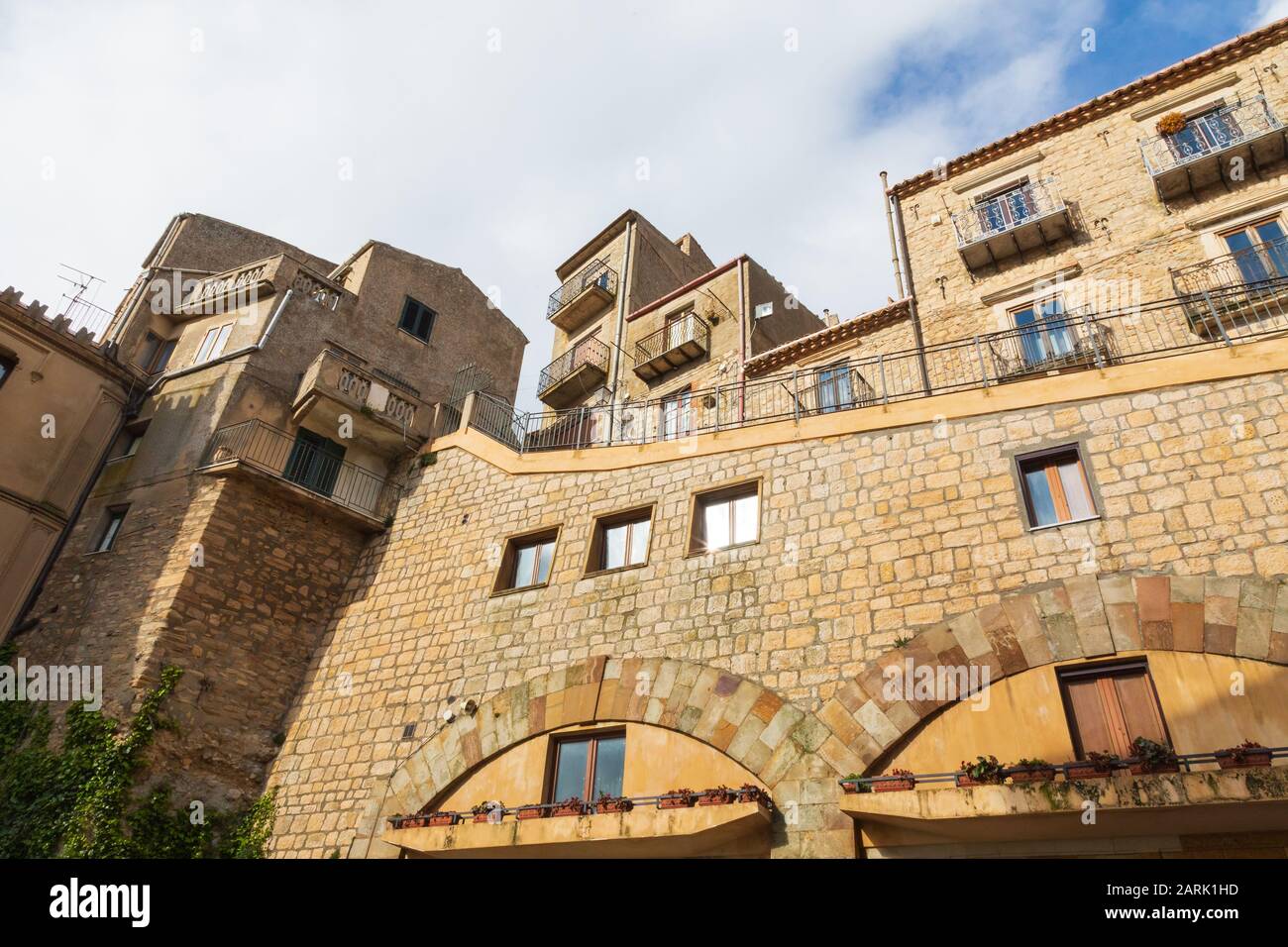 Italy, Sicily, Palermo Province, Gangi. Buildings in the Sicilian town