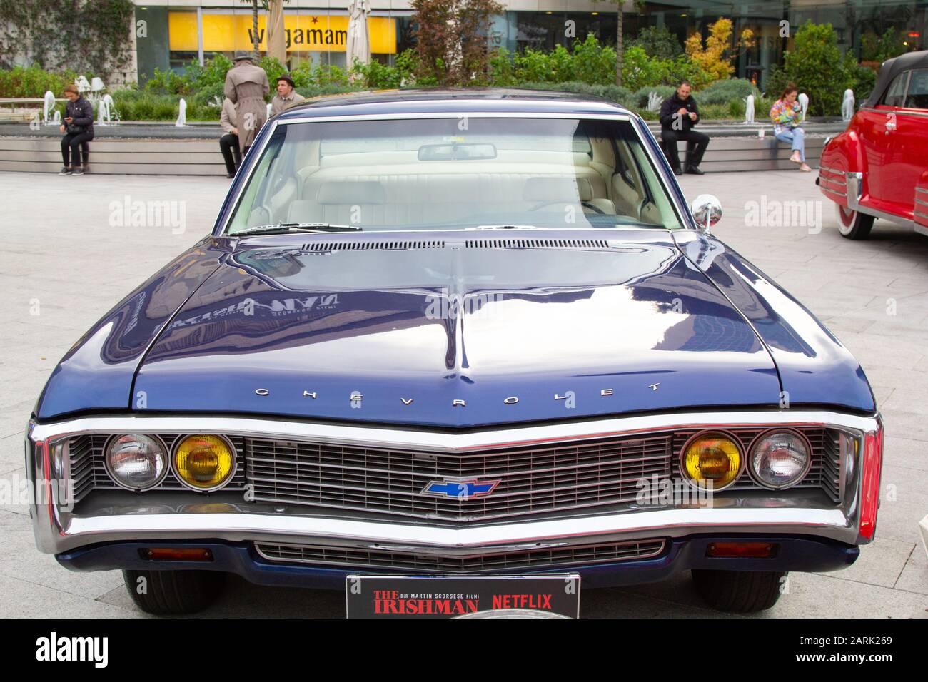 Front view of navy blue Chevrolet Impala Stock Photo - Alamy