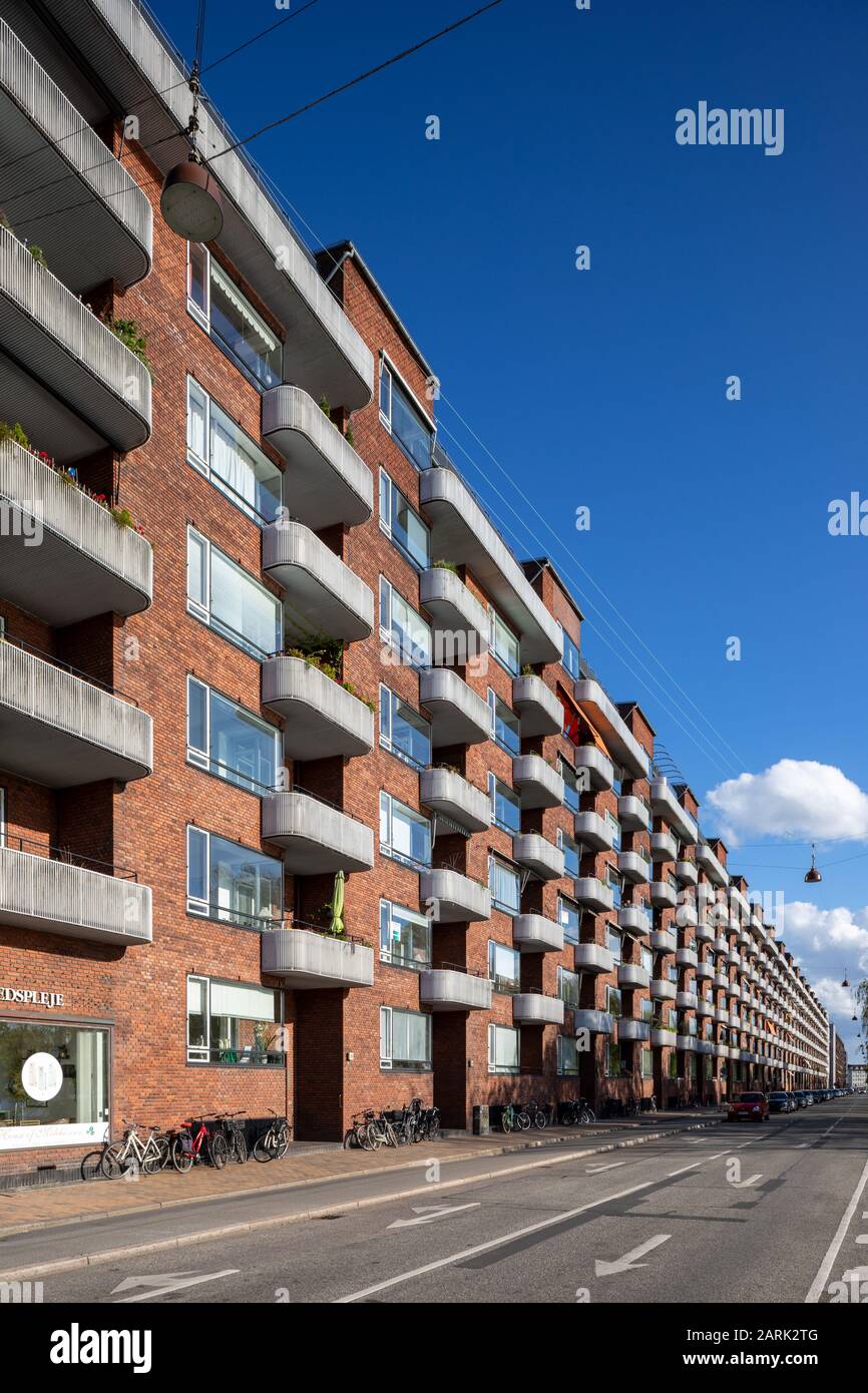 Vestersøhus, apartment buildings designed by C.F. Møller and Kay Fisker, completed 1939; Copenhagen, Denmark Stock Photo