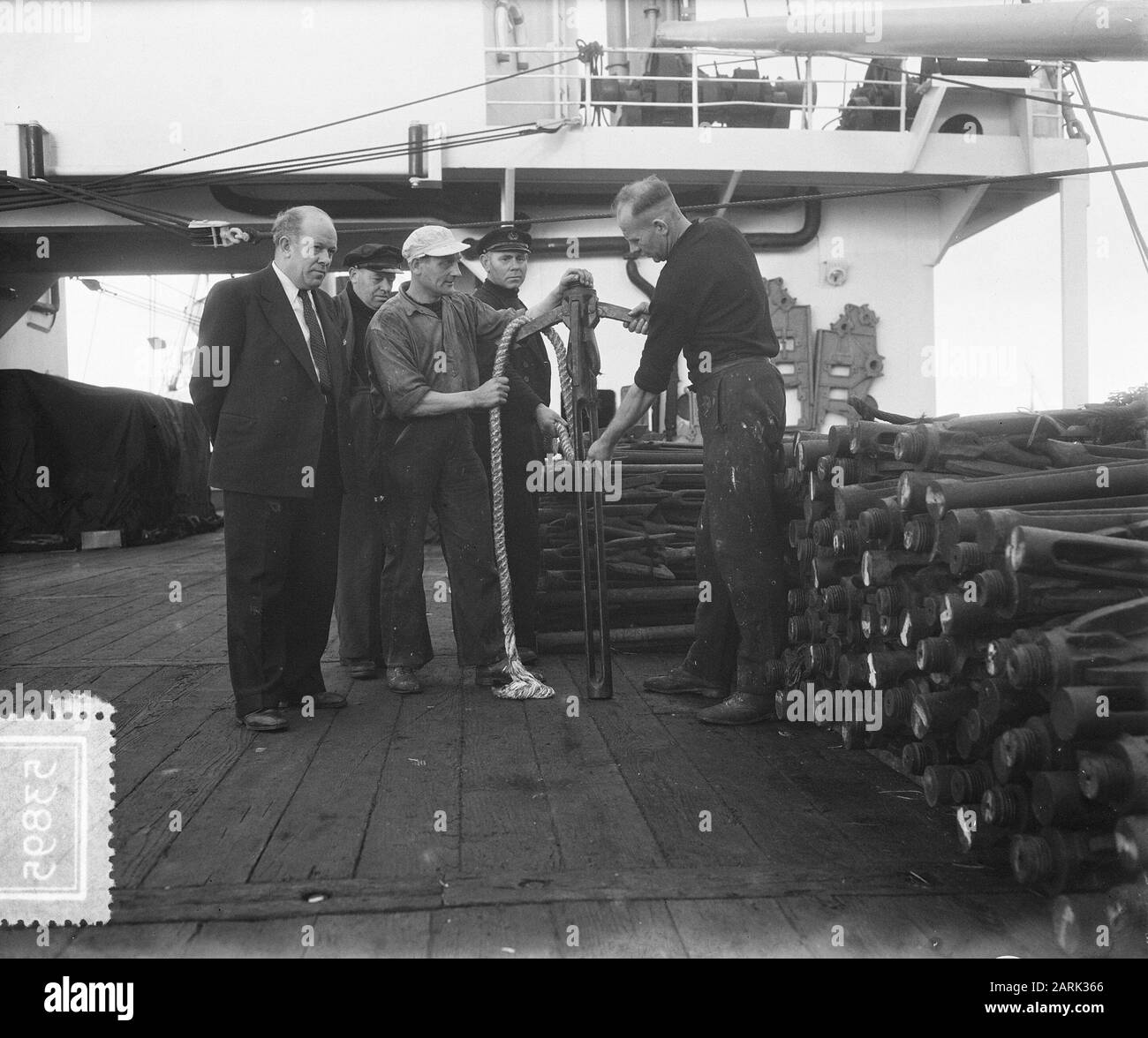 Willem Barends departs whaling Date: October 30, 1952 Institution name: MS Willem Barentz Stock Photo