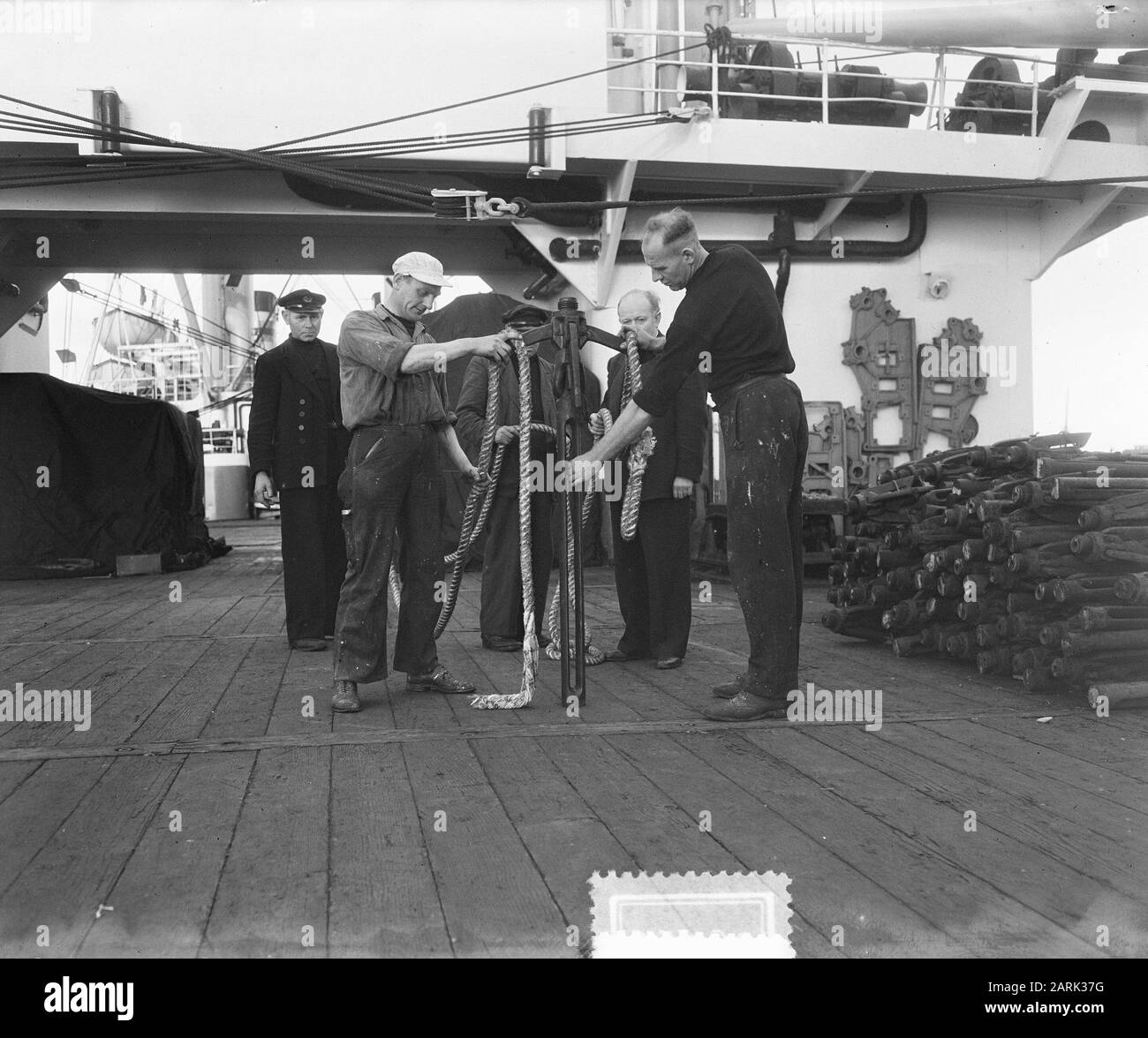 Willem Barends departs whaling Date: October 30, 1952 Institution name: MS Willem Barentz Stock Photo