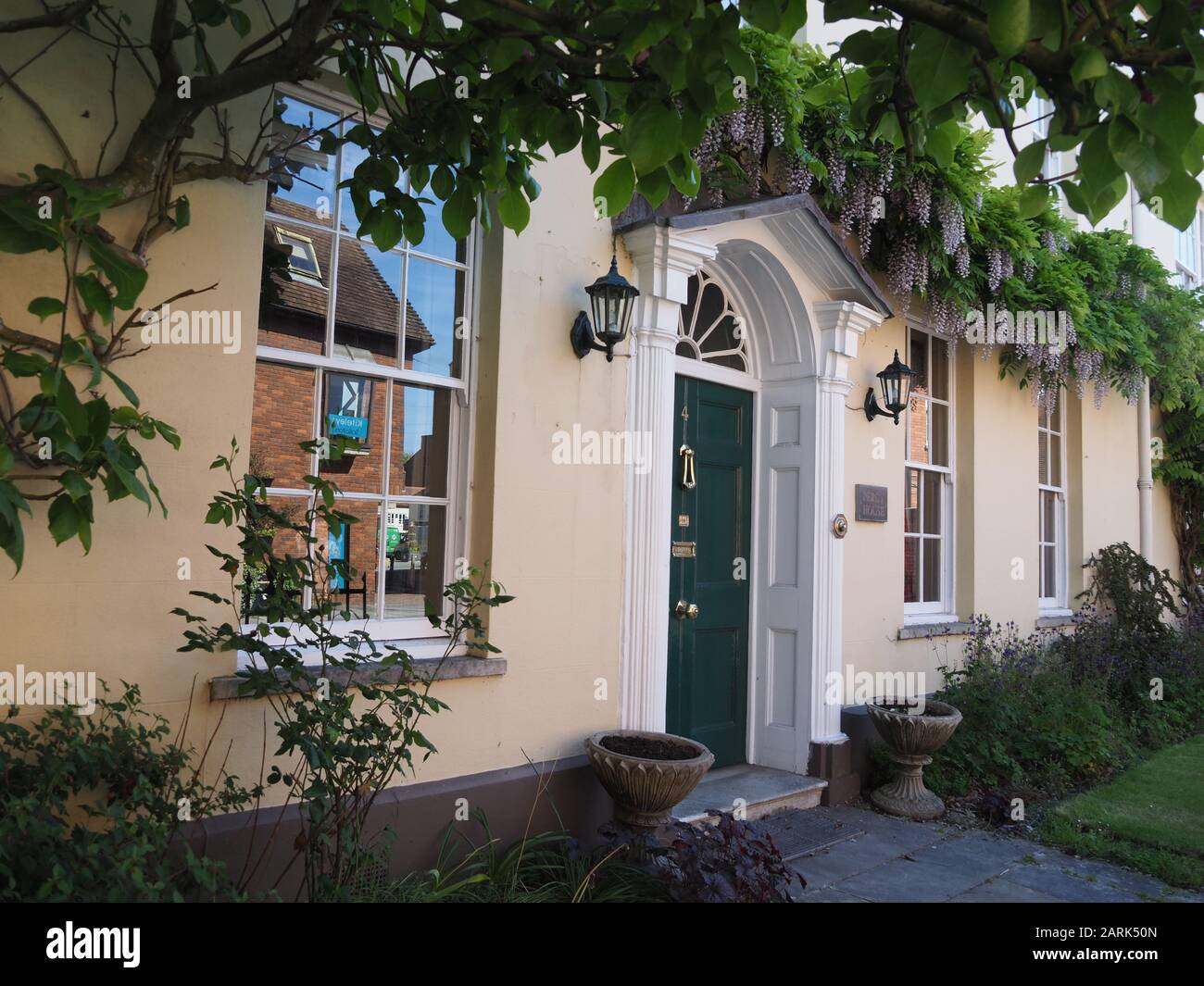 Premium Photo | A wisteria plant is growing on a brick building Premium Photo | A wisteria plant is growing on a brick building