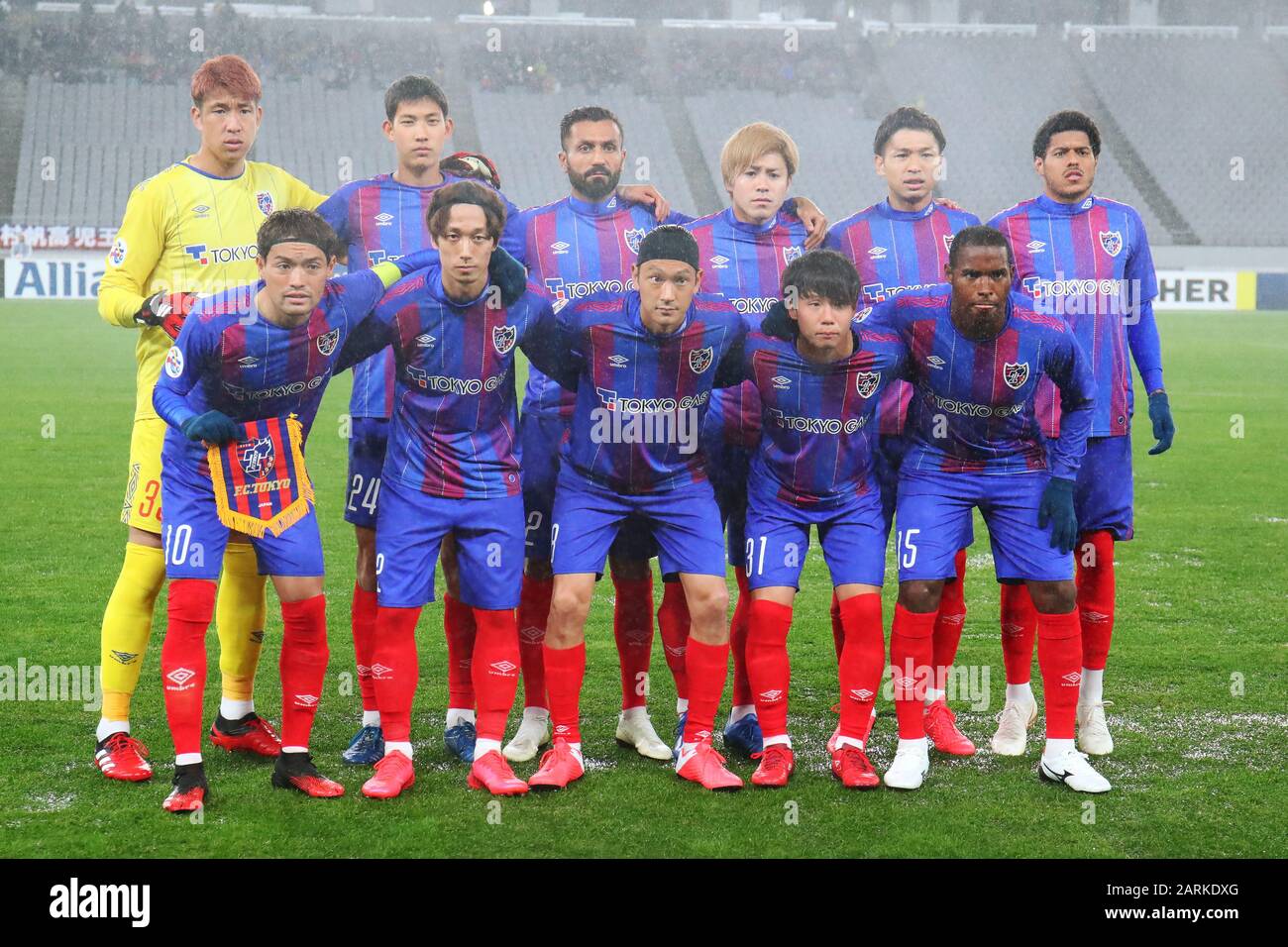Tokyo Stadium Tokyo Japan 28th Jan Fcfc Tokyo Team Group Line Up January 28 Football Soccer Afc Champions League Play Off Between Fc Tokyo 2 0 Ceres Negros Fc At Tokyo