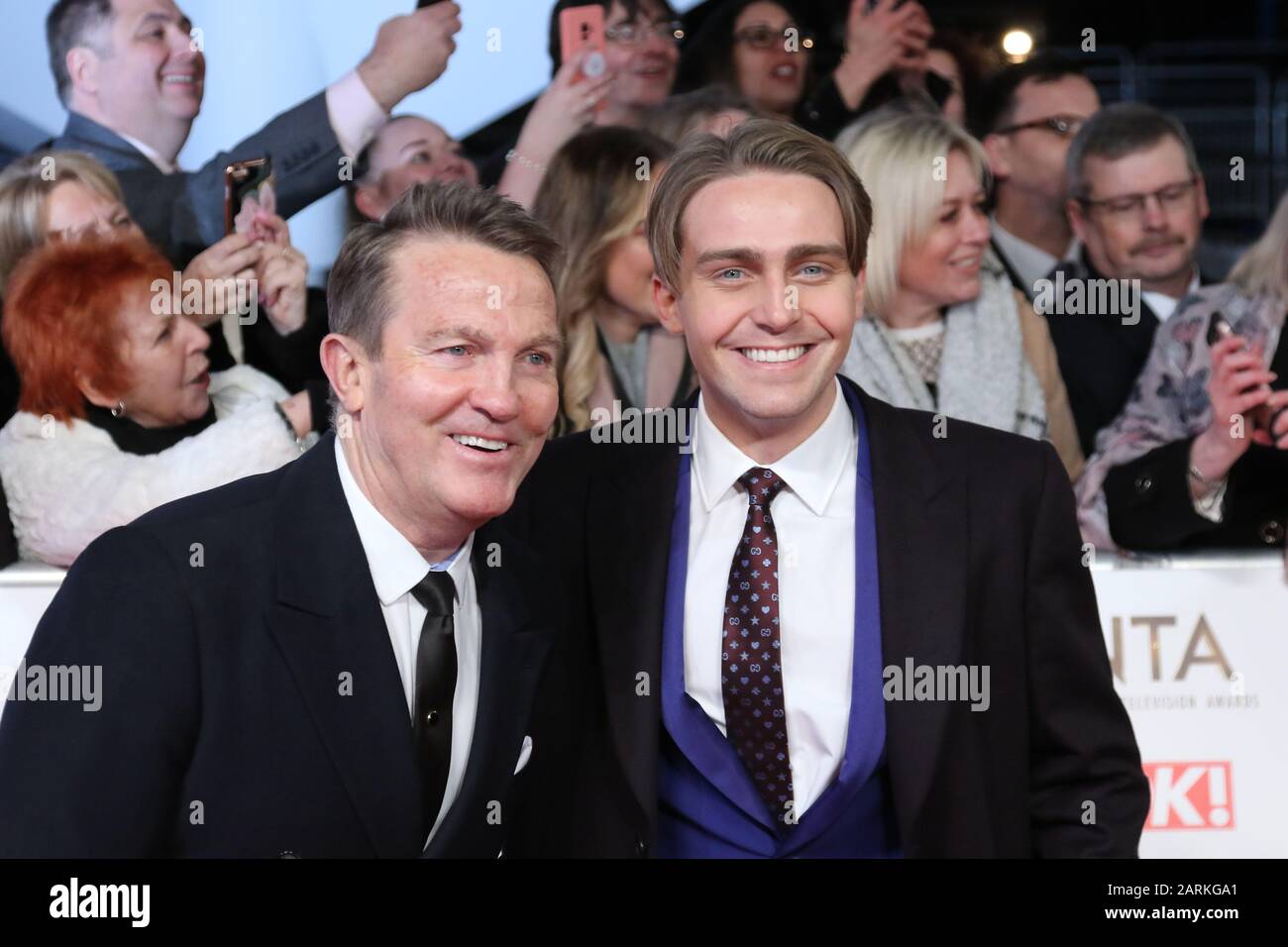 Bradley Walsh and Barney Walsh, National Television Awards, The O2, London, UK, 28 January 2020, Photo by Richard Goldschmidt Stock Photo