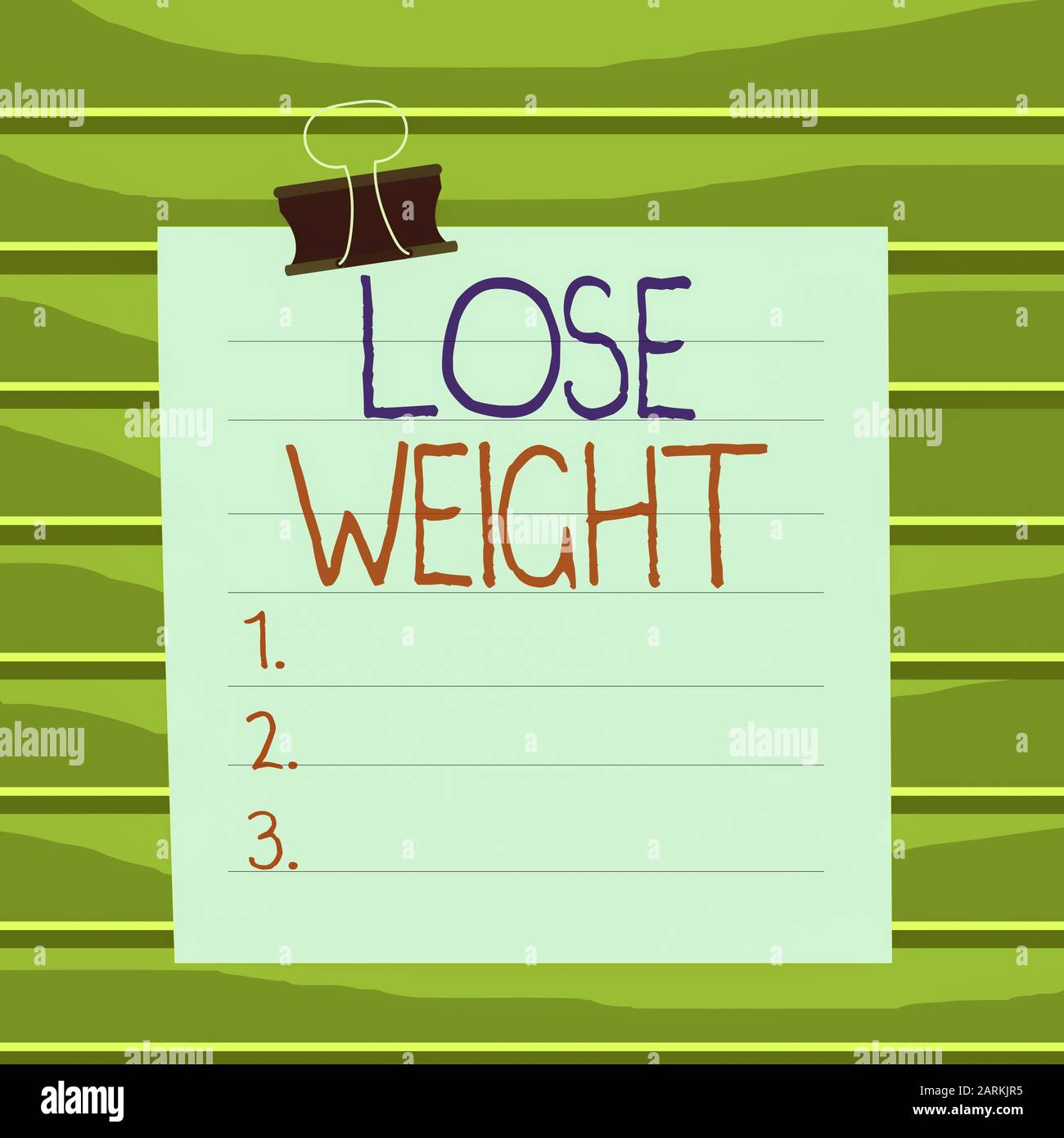 Conceptual Hand Writing Showing Lose Weight Concept Meaning The Fact Of A Demonstrating S Is Or An Animal S Is Body Weight Becoming Less Paper Lines Stock Photo Alamy