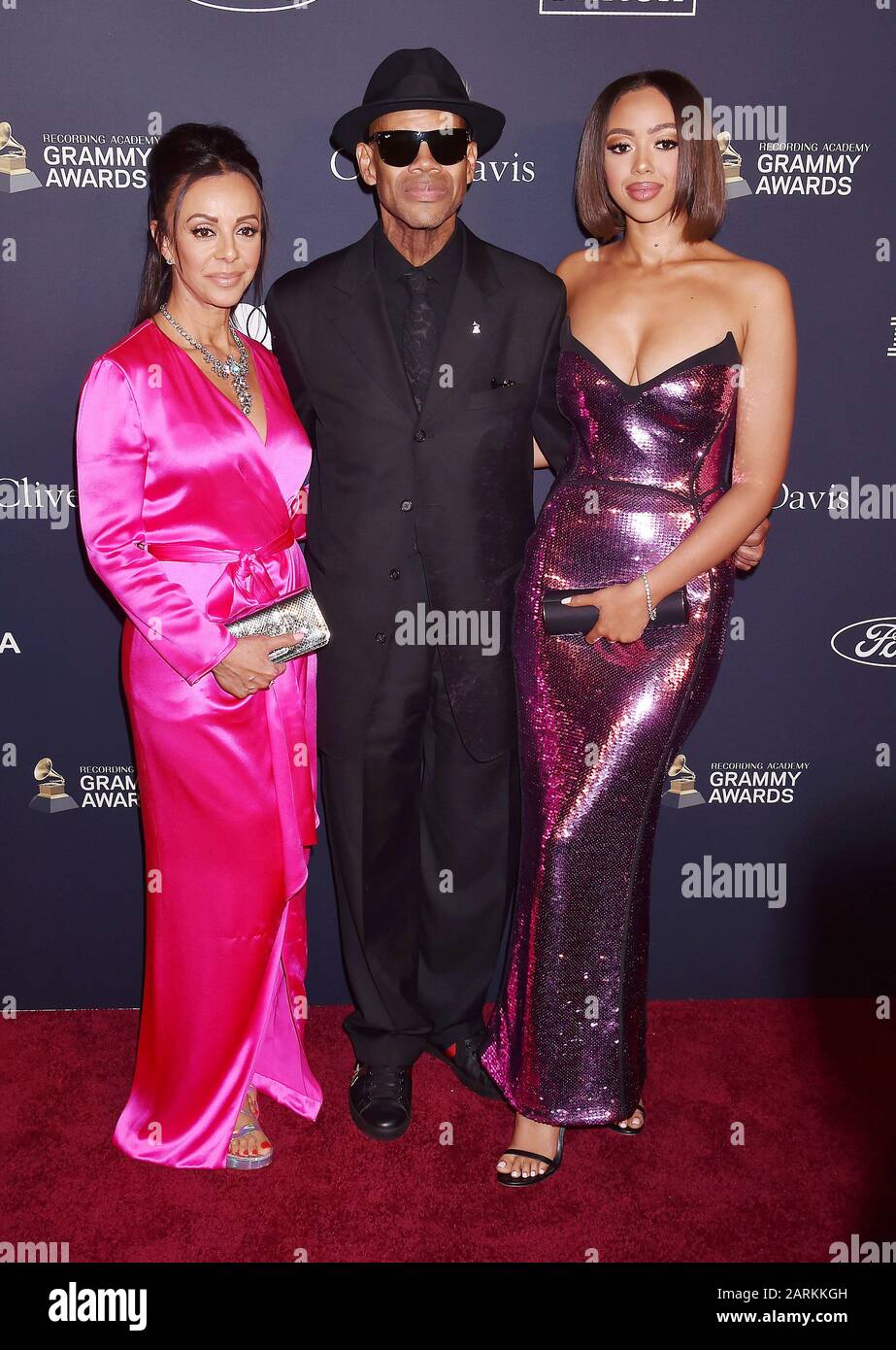 BEVERLY HILLS, CA - JANUARY 25: (L-R) Lisa Padilla, Jimmy Jam and Bella