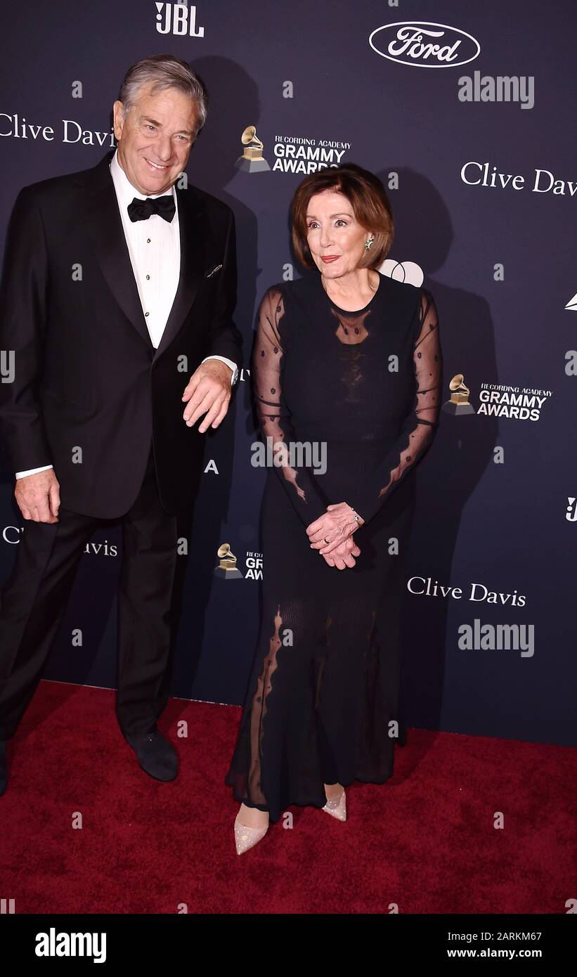 BEVERLY HILLS, CA - JANUARY 25: Paul Pelosi and Nancy Pelosi attend the Pre-GRAMMY Gala and GRAMMY Salute to Industry Icons Honoring Sean 'Diddy' Combs on January 25, 2020 in Beverly Hills, California. Stock Photo