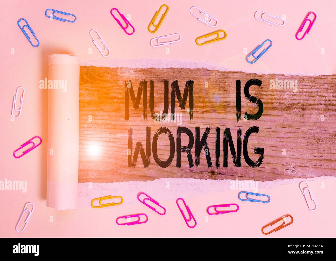 Conceptual hand writing showing Mum Is Working. Concept meaning