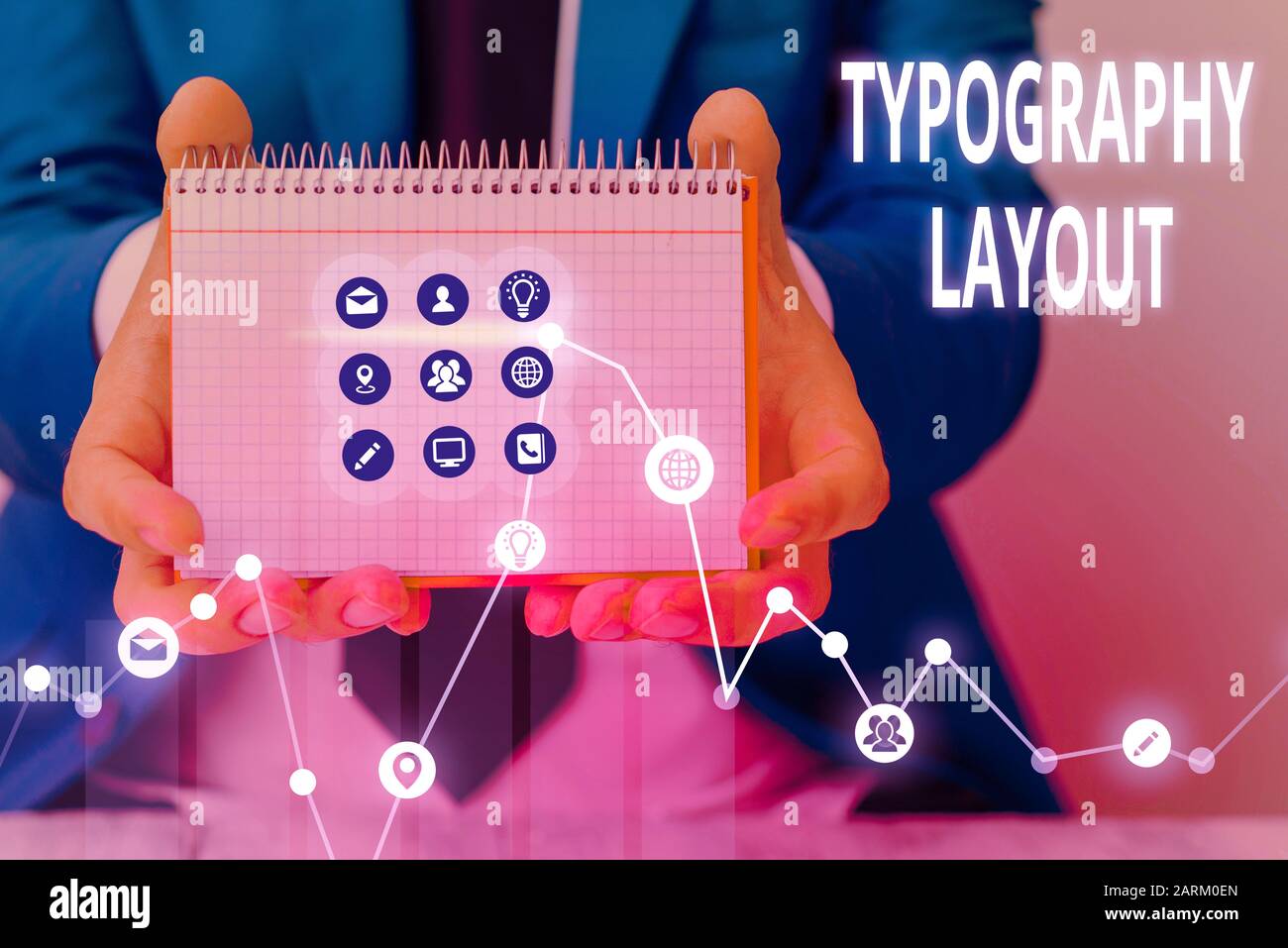 Letter Note Images Writing note showing Typography Layout. Business concept for theory and ...