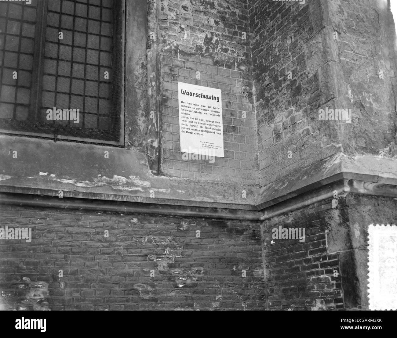 Kampen Saint Nicholas Church (twelfth century Reformed) will be restored Date: May 29, 1956 Location: Kampen Keywords: churches Stock Photo