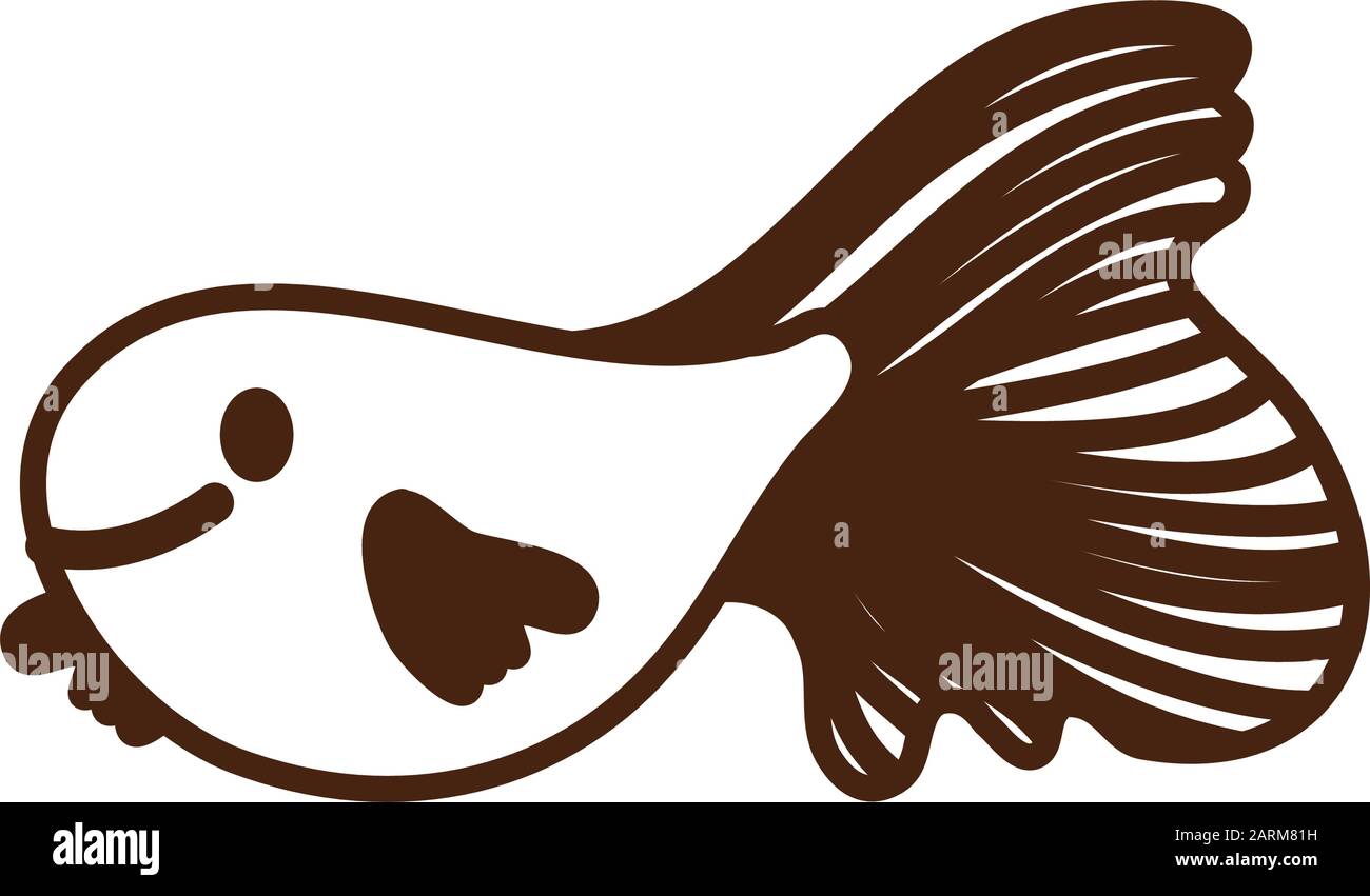 cute fish sea life animal isolated icon Stock Vector Image & Art - Alamy