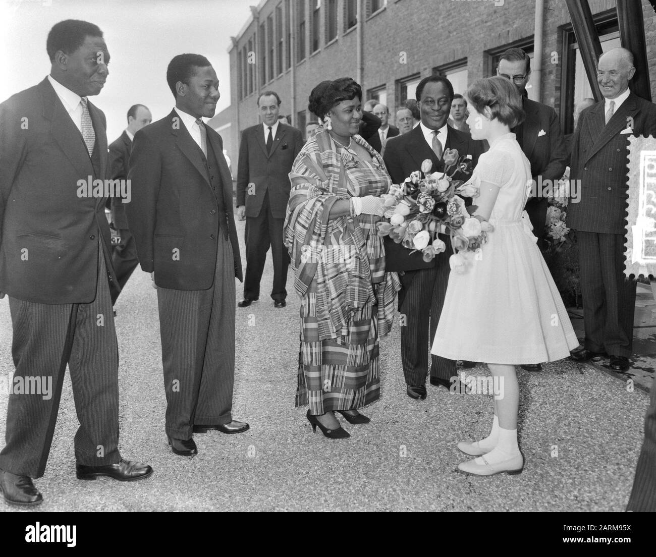 His Royal Highness Prince Bernhard opens the new business complex of the company Fijnhout in Amsterdam Date: 8 May 1959 Stock Photo