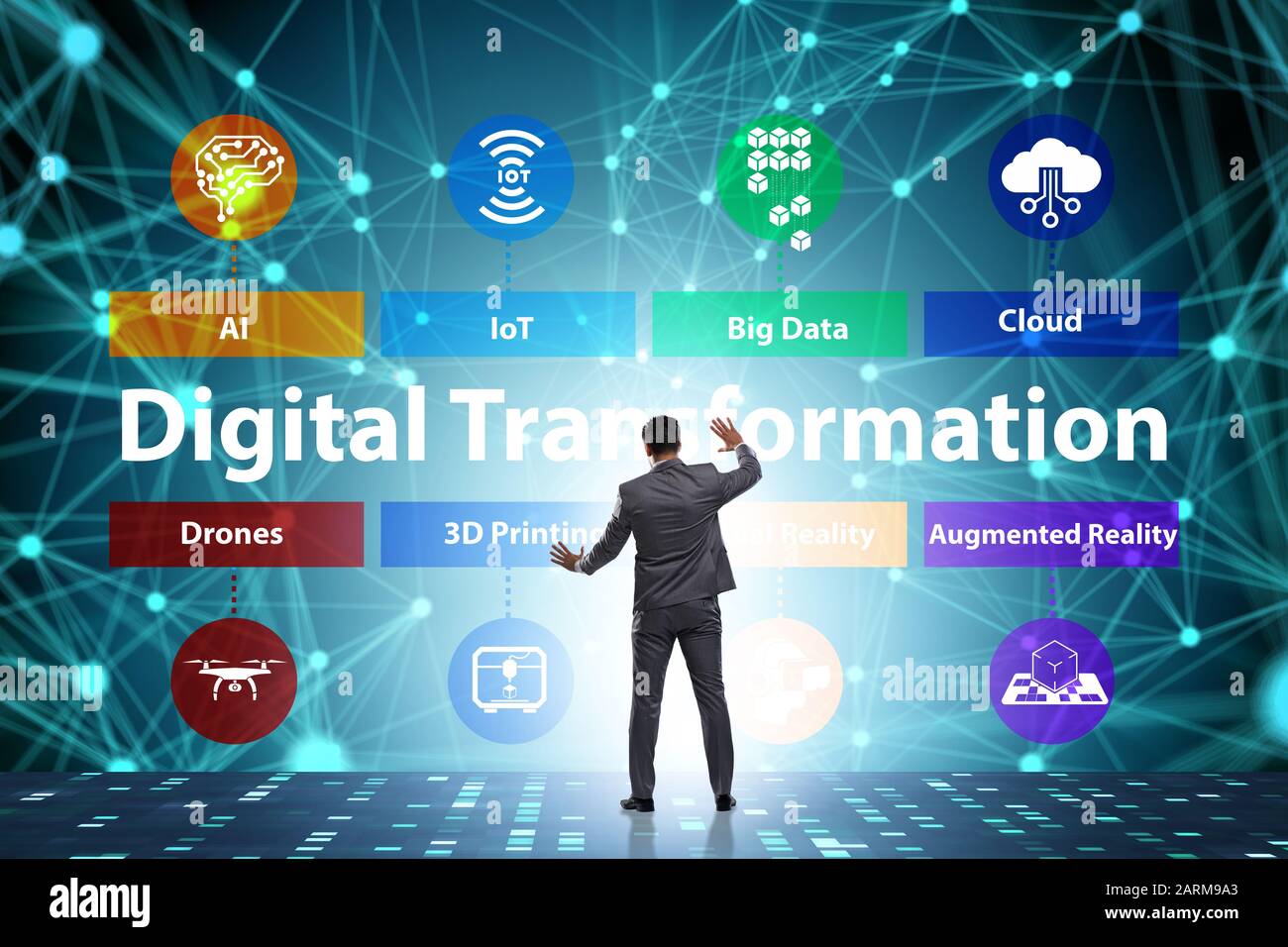 The digital transformation and digitalization technology concept Stock ...