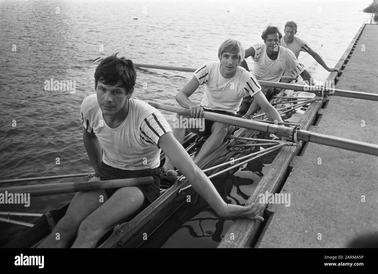 National Rowing Championships 1969 at the Bosbaan in Amsterdam Four